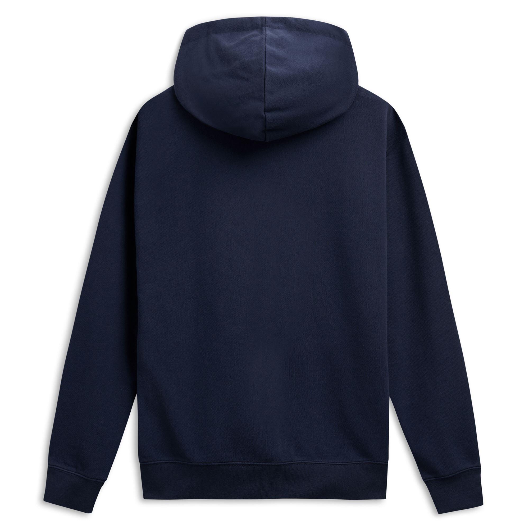 Felpa con cappuccio e zip da uomo in cotone blu da lifestyle 2/6