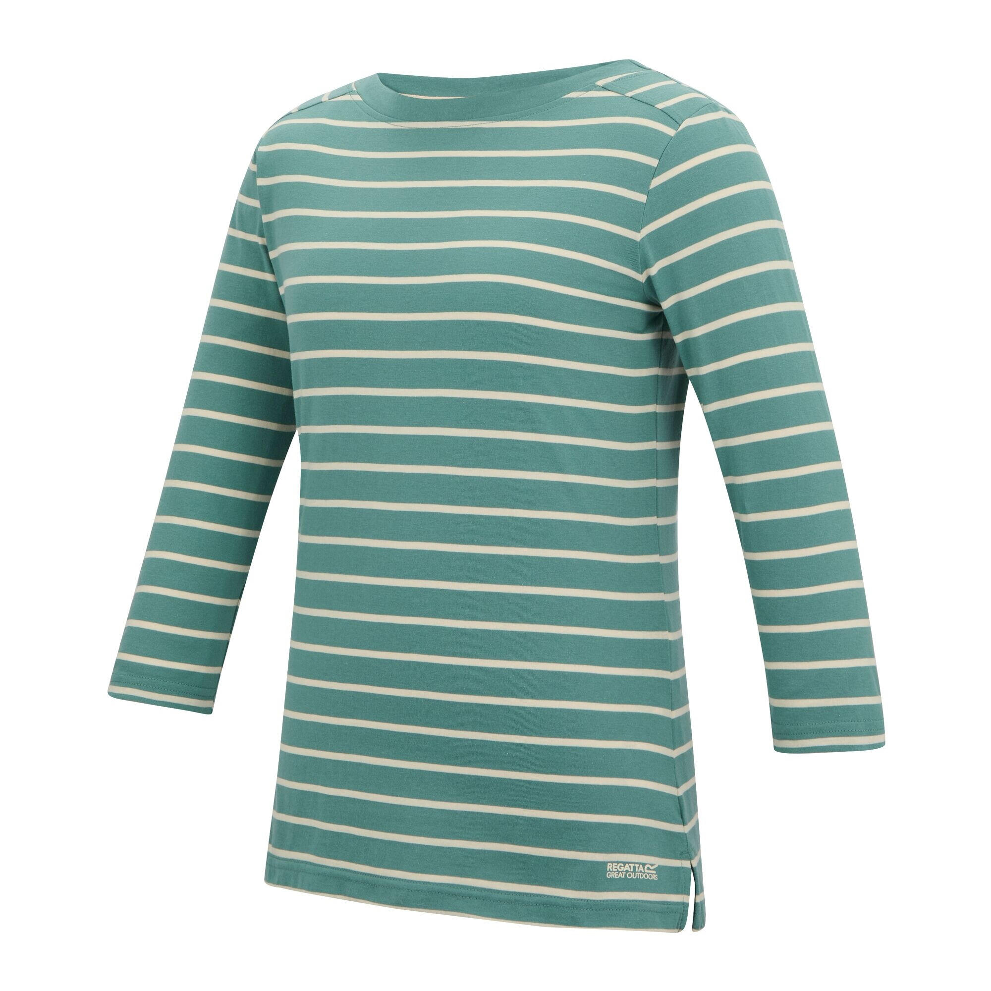 Dames Baylette II Gestreept Tshirt (Ivy Mos/Licht Vanille) 4/5