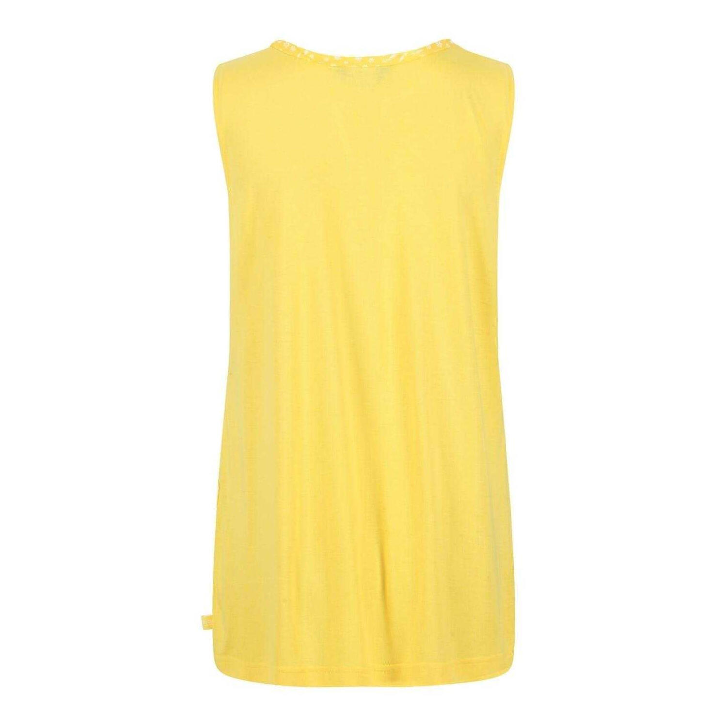 Womens/Ladies Janessa Patterned Sleeveless TShirt (Maize Yellow) 2/4