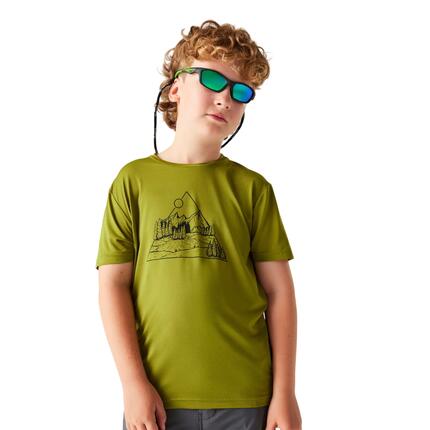 Tshirt Manches Courtes Motif/style Montagne AMUSE Enfant (Kaki Imprimé)