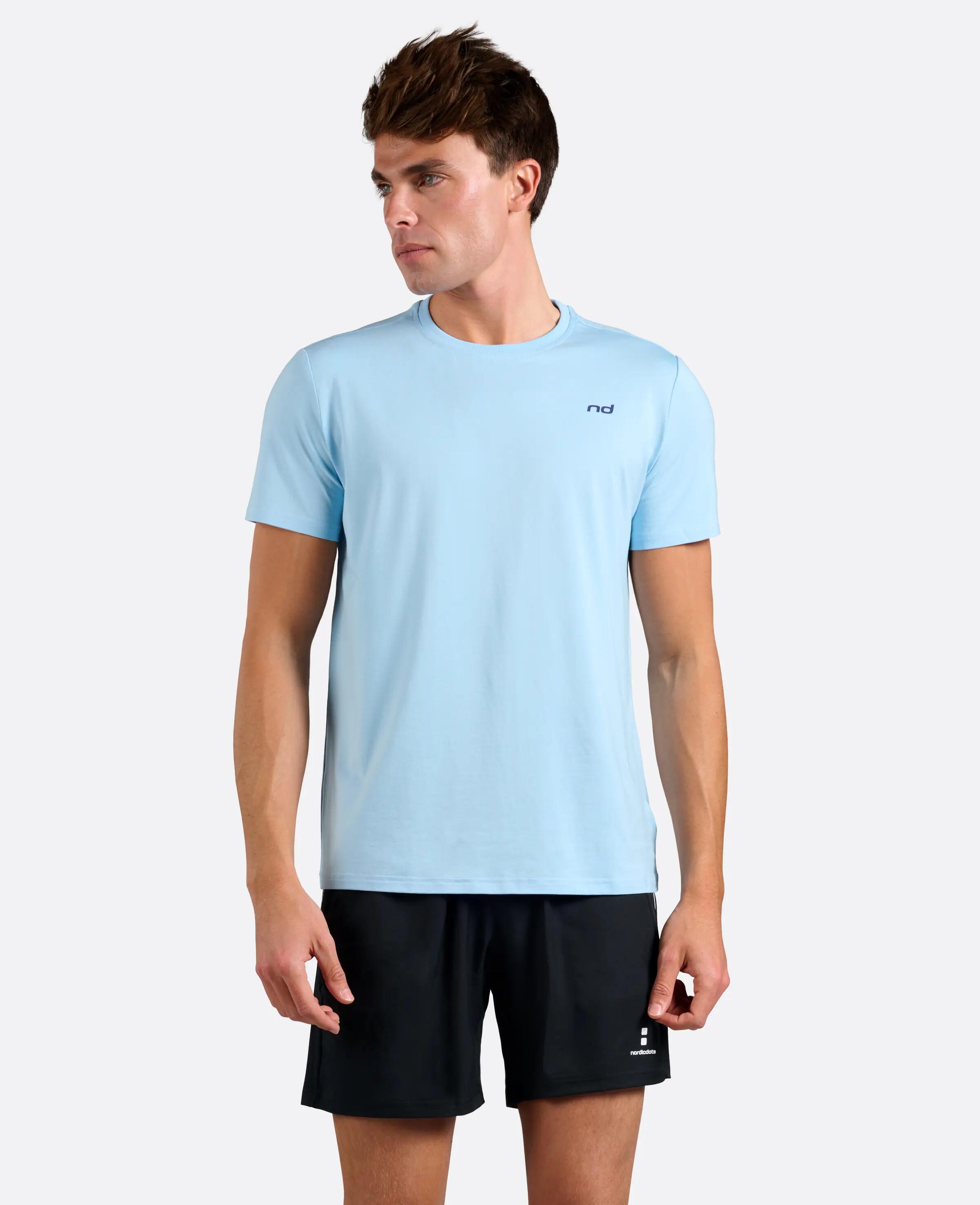 Férfi póló „Bamboo Tee” teniszhez/padelhez világoskék 2/2