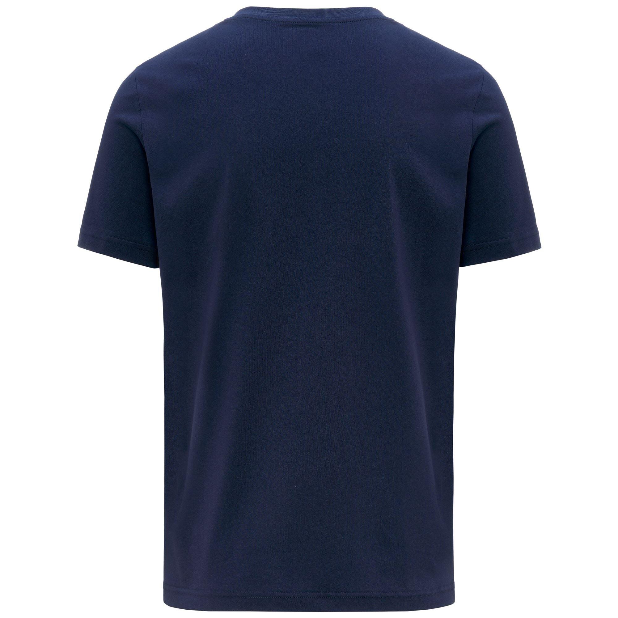 T-shirt da uomo in cotone blu da sportivo 3/3