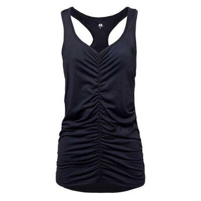 Dames ilaos geruwde mouwloze tank top (zwart)