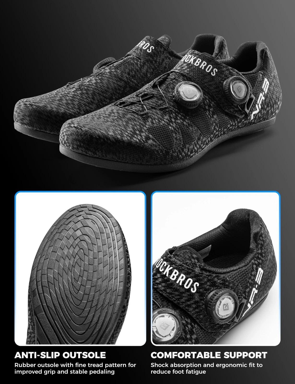 ROCKBROS Radschuhe Doppel-Drehverschluss Gummisohle 5/7