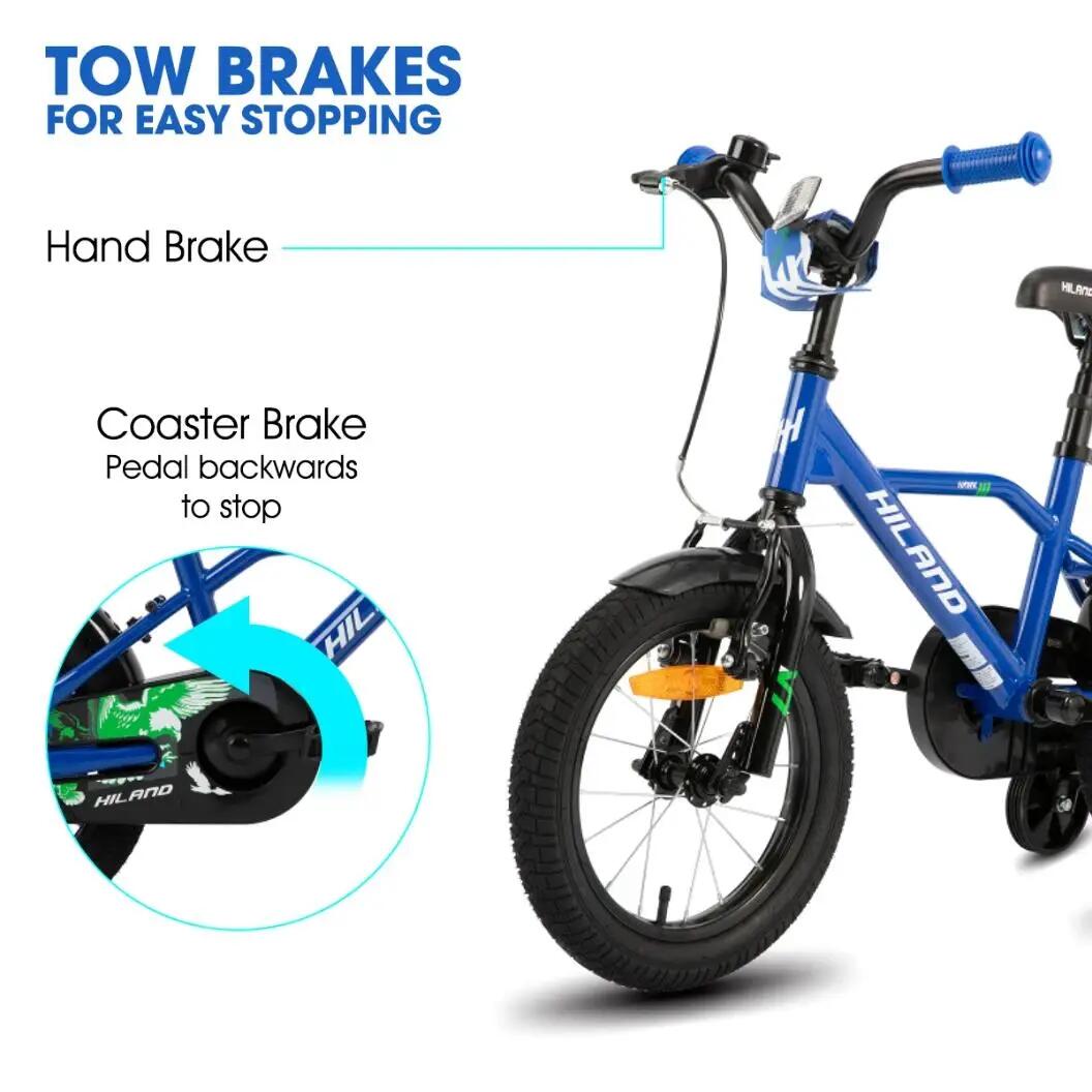 Jongen fiets kinderfiets 12/14/16/20", zijwieltjes, dubbele remmen, 3-10 jaar 5/6
