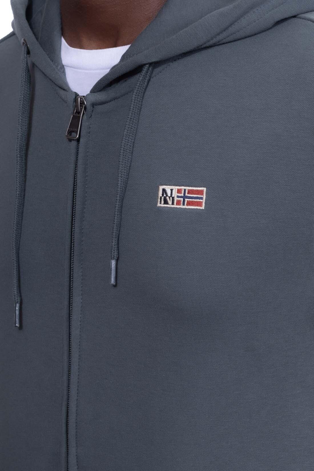 NAPAPIJRI Moletom inverno homem Buri com zip, tamanho L, verde salva 3/3