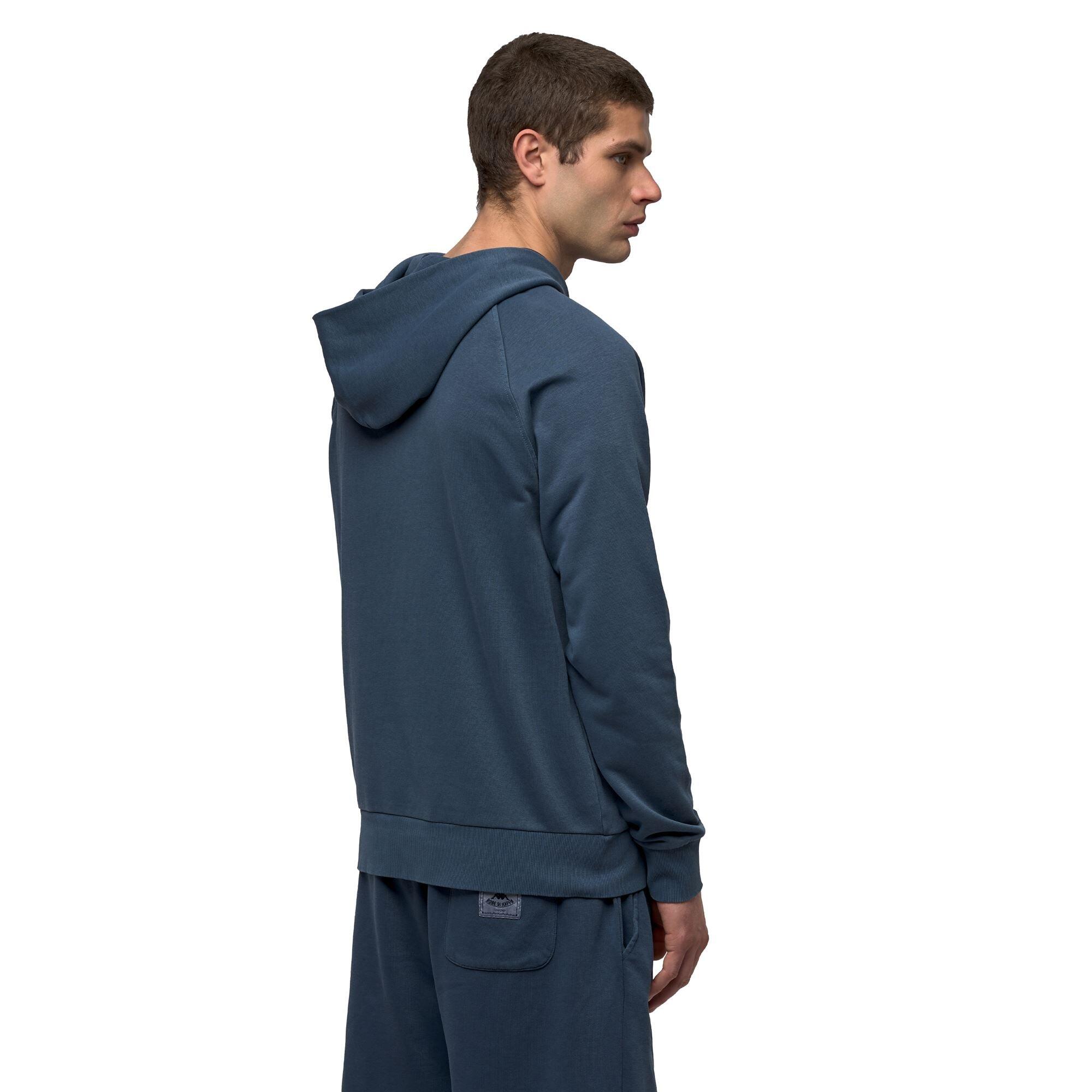 Felpa con cappuccio da uomo in cotone blu da casual 5/6
