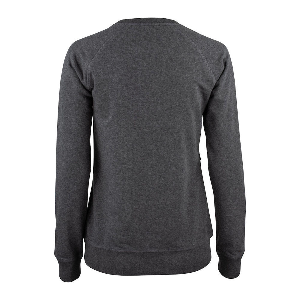 "Premium" Sweatshirt Rundhalsausschnitt für Damen Anthrazit meliert 3/5