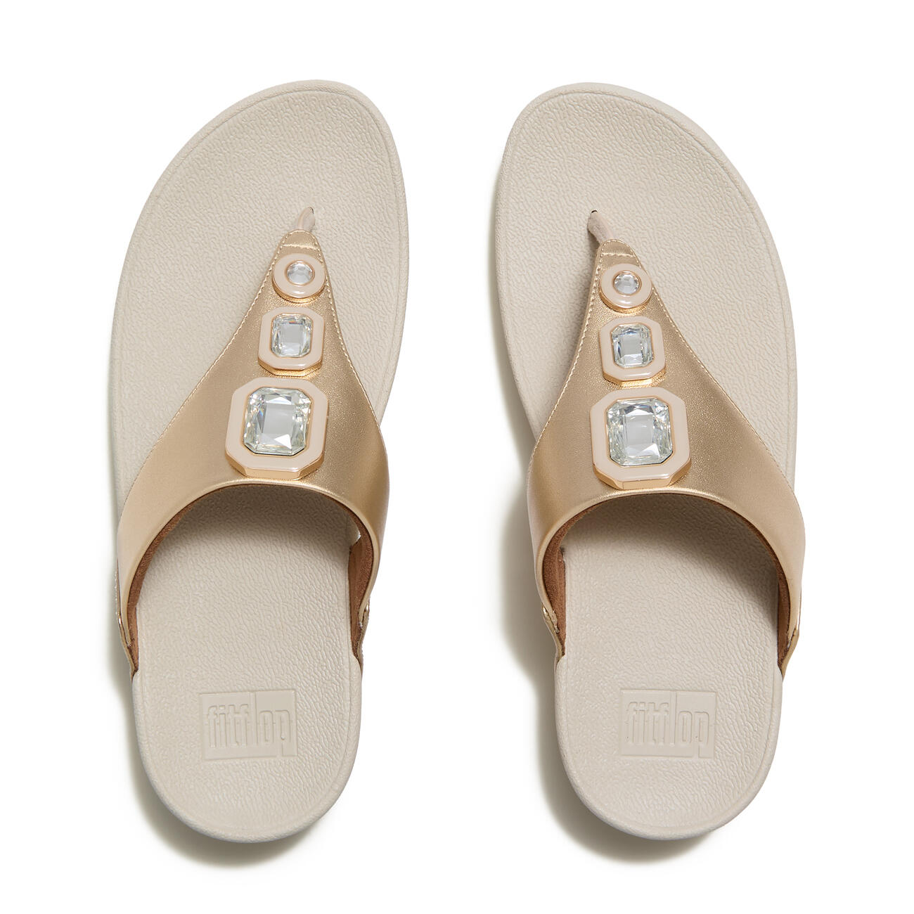FITFLOP Lulu Metallic Bold Crystals Teenslippers  GOUD 38 5/7