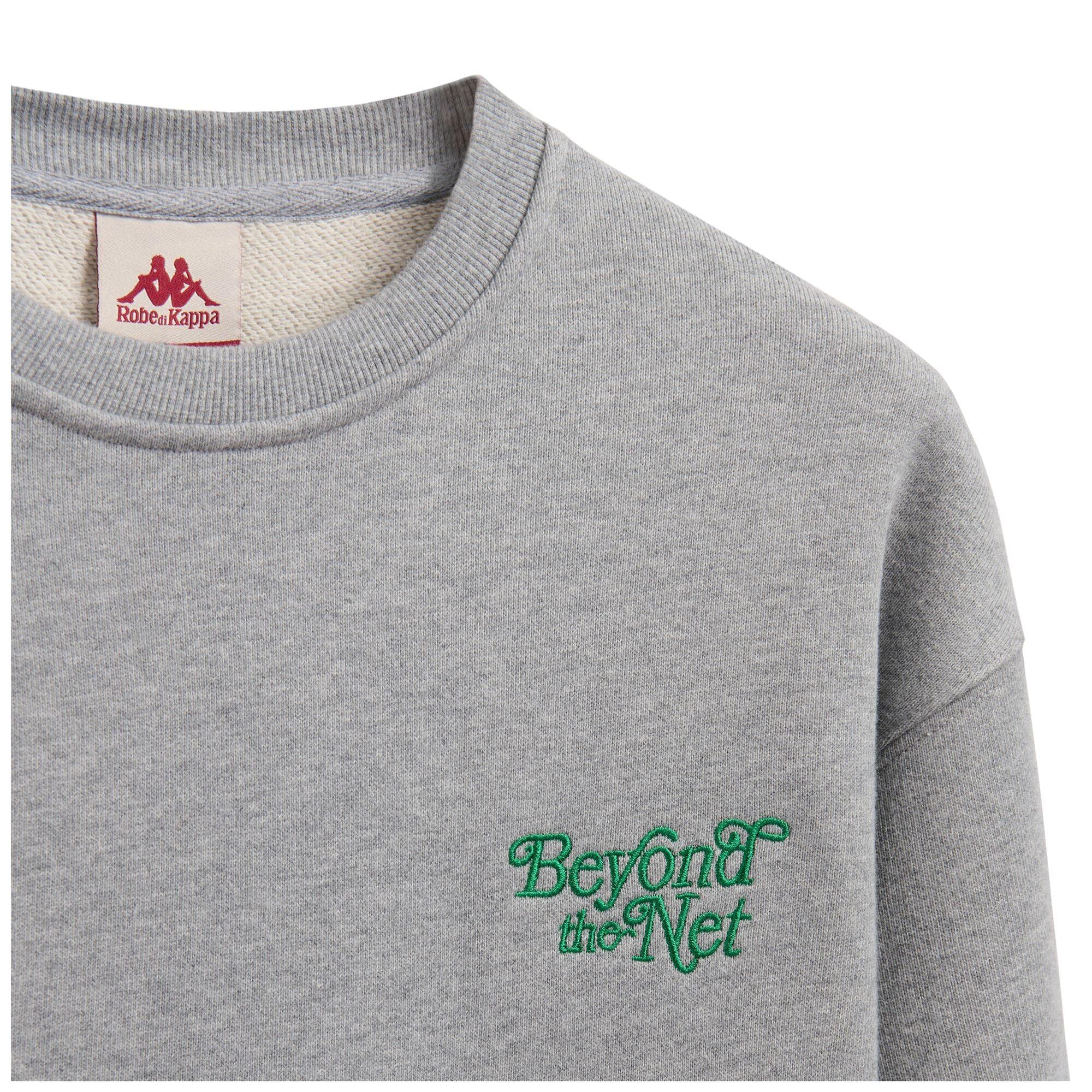 Felpa da uomo in cotone grigio da casual 3/3