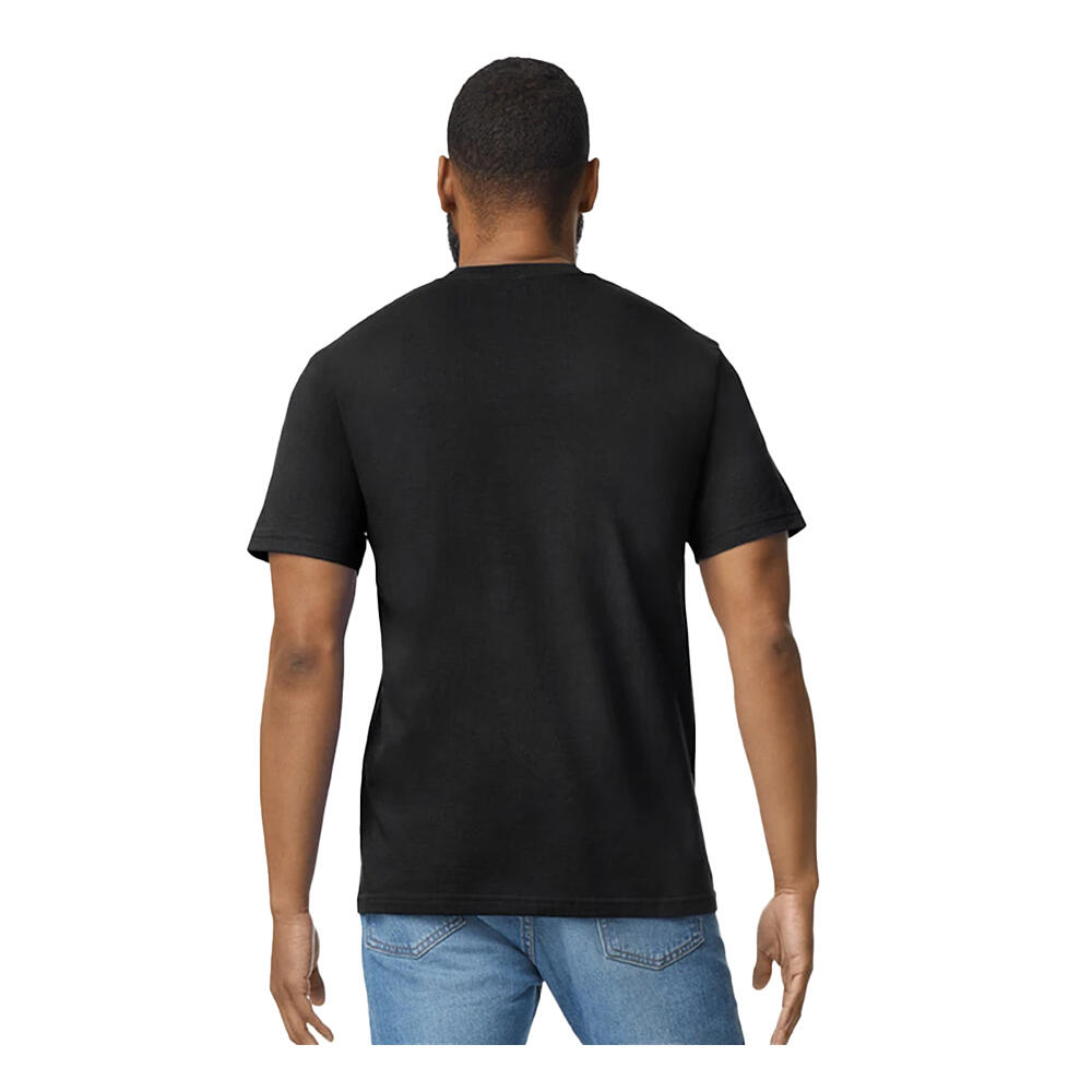 "Softstyle" TShirt für , Mittelschwer, Enzymgewaschen Herren Pechschwarz 3/3