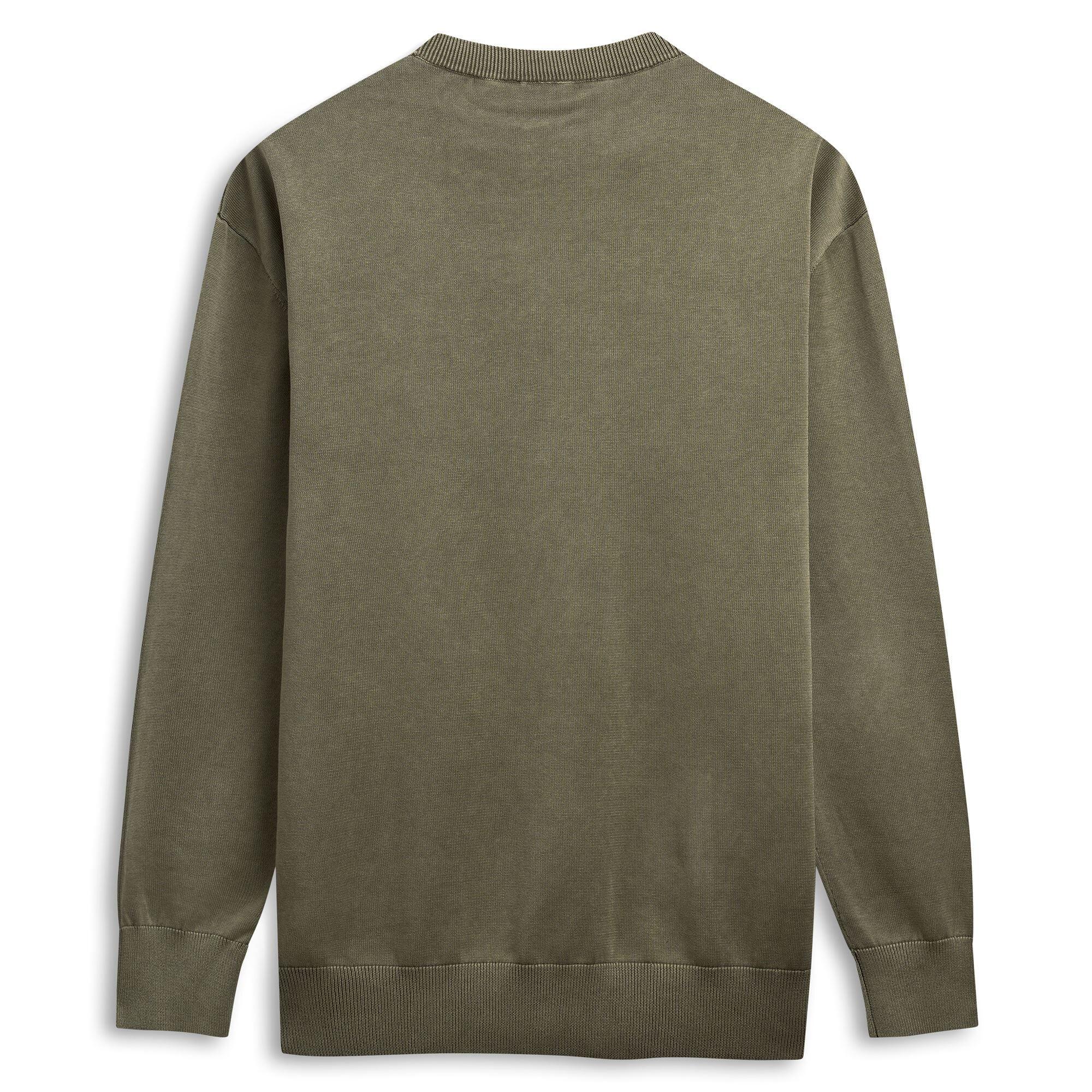 Maglione da uomo in cotone verde da casual 2/6