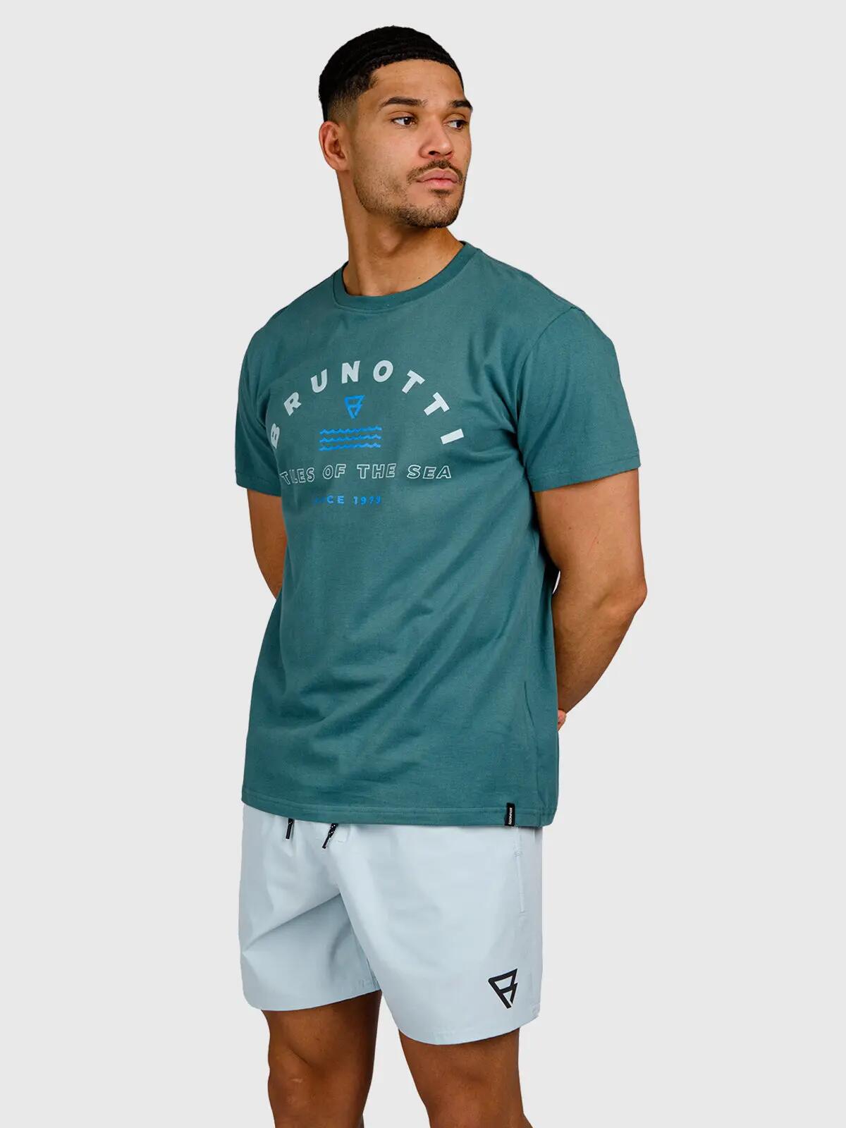 Leeway Homme T-shirt Mode Coupe régulière Col rond Mediterranea 5/6
