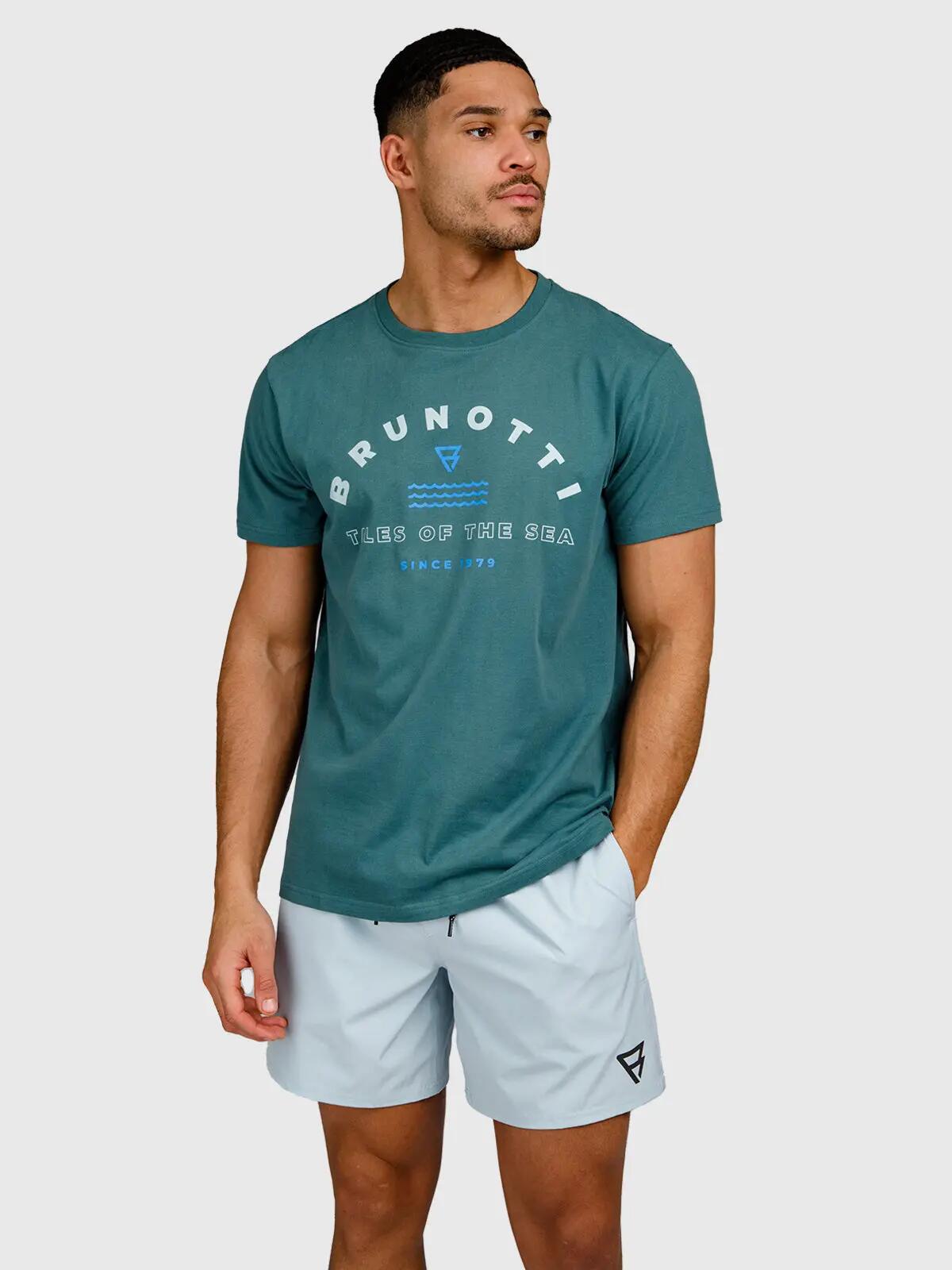 Leeway Homme T-shirt Mode Coupe régulière Col rond Mediterranea 4/6
