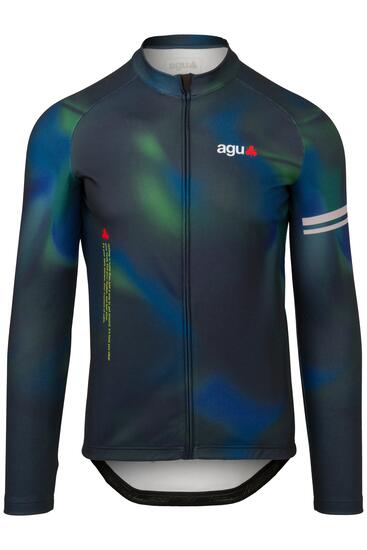 Herren Radtrikot Essential Langarm mit angerauter Innenseite Schwarz XL