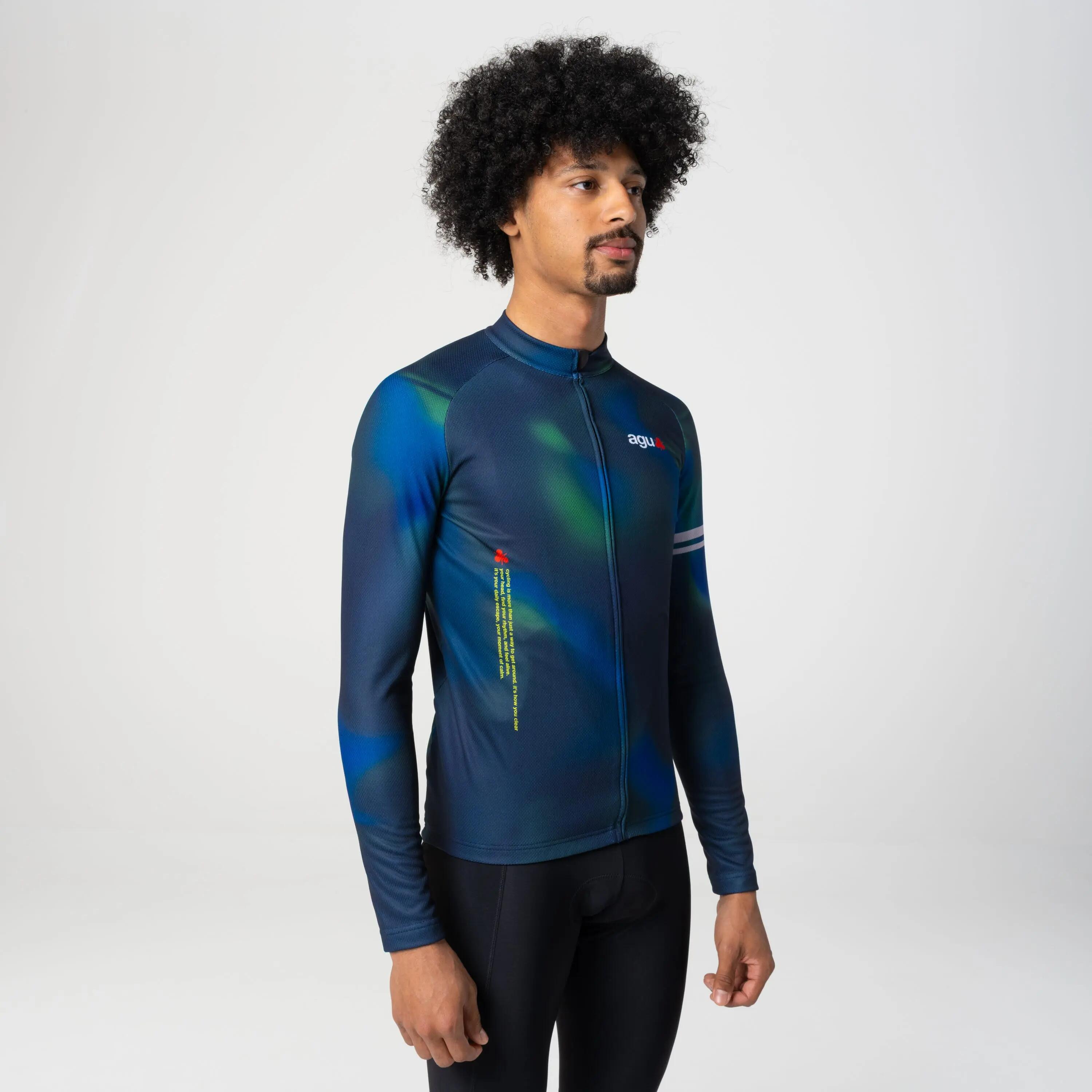 Maglia uomo ciclismo gravel termica a maniche lunghe essential 2/7