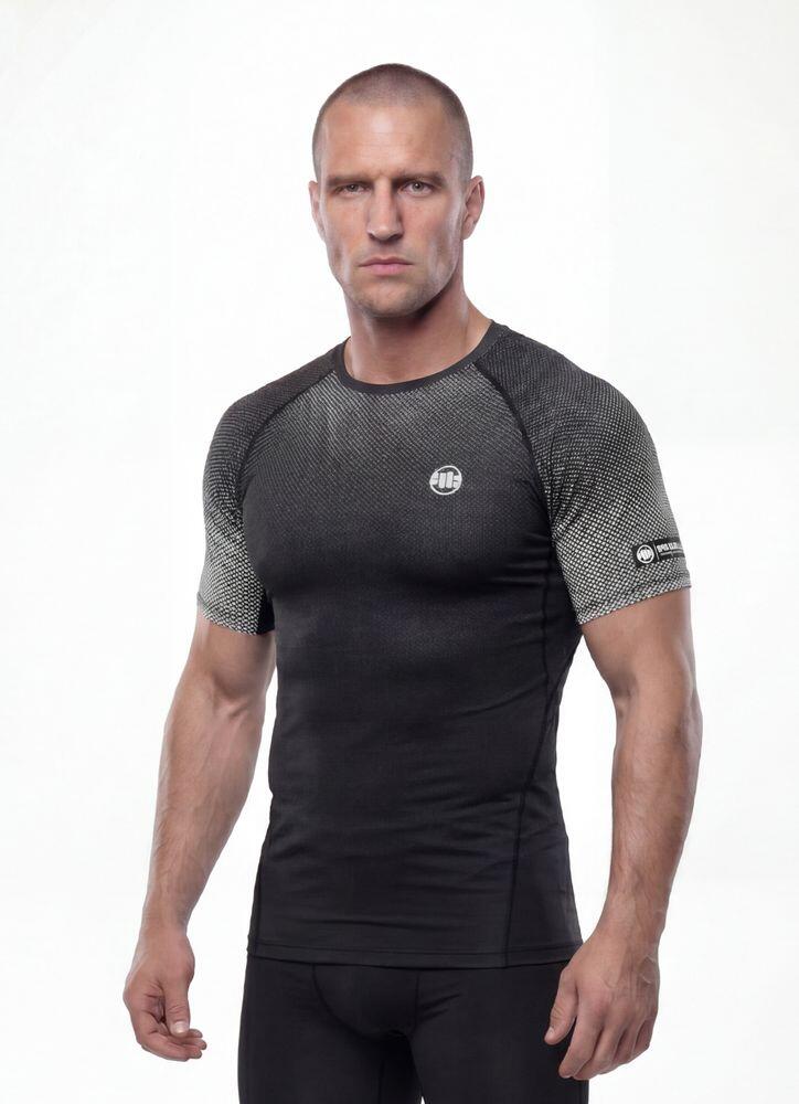 Męski krótki rashguard PITBULL techniczna sportowa koszulka RANKED 2/7