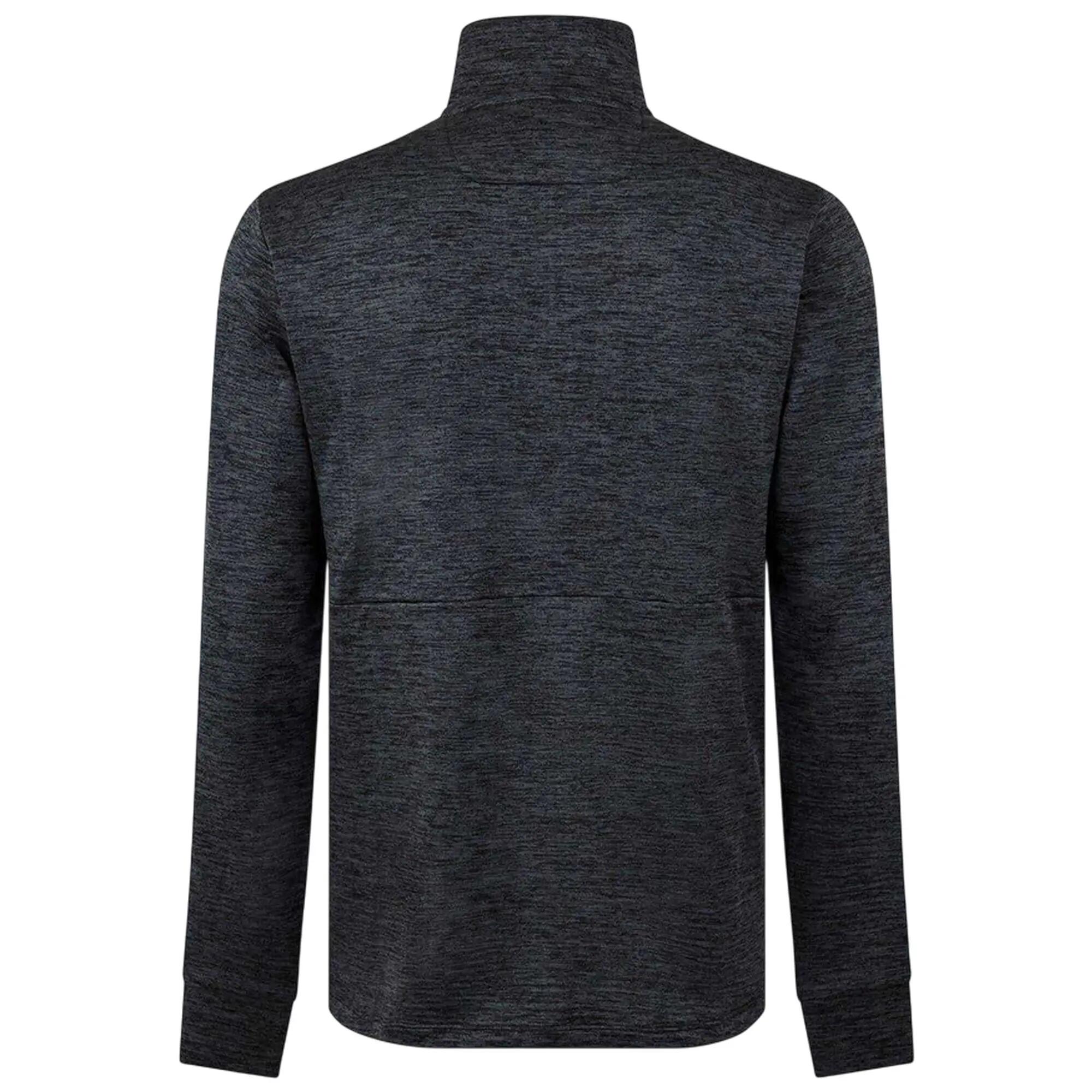 Mens Mock Neck Slim Athletic Top (Black) 3/4