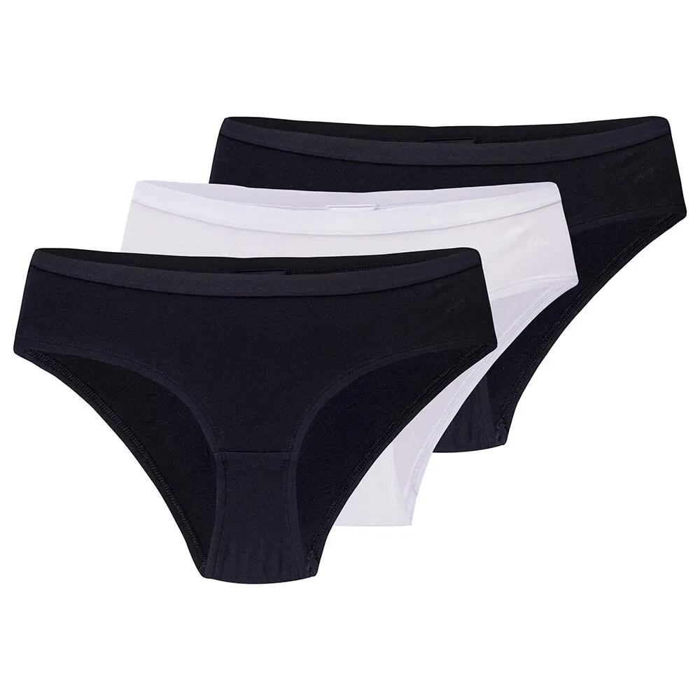 Womens/Ladies Shelly Briefs (Pack of 3) (Black/White)