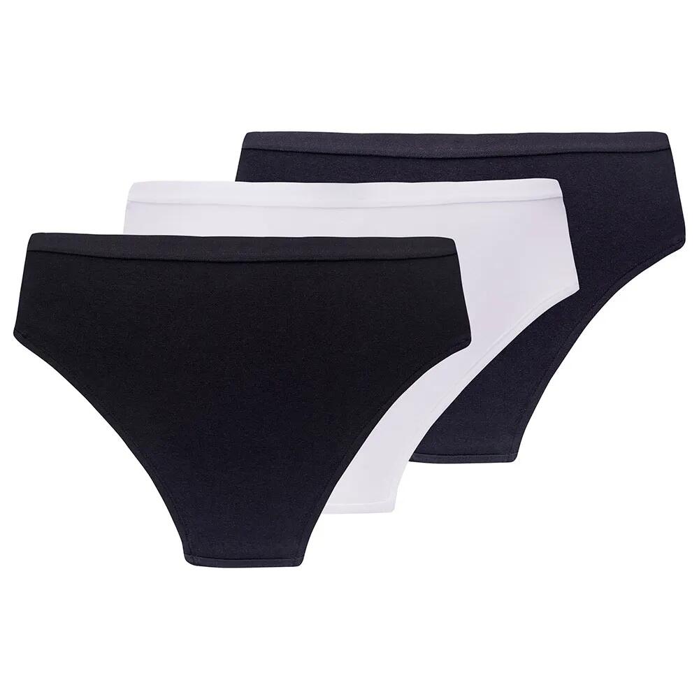 Dames Shelly Slip (Set van 3) (Zwart, Wit) 2/2