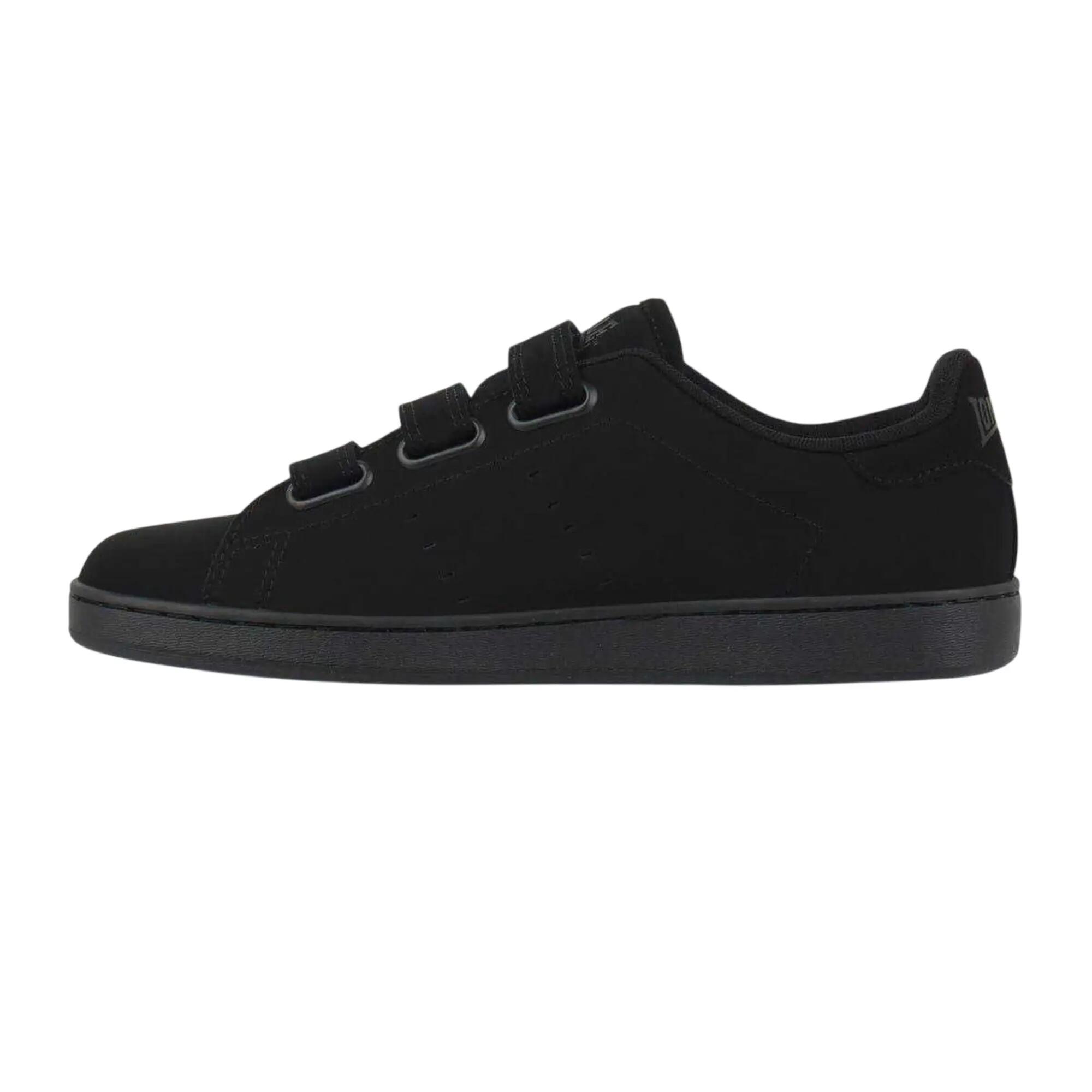 Mens Leyton Triple Strap Flat Trainers (Black) 2/4