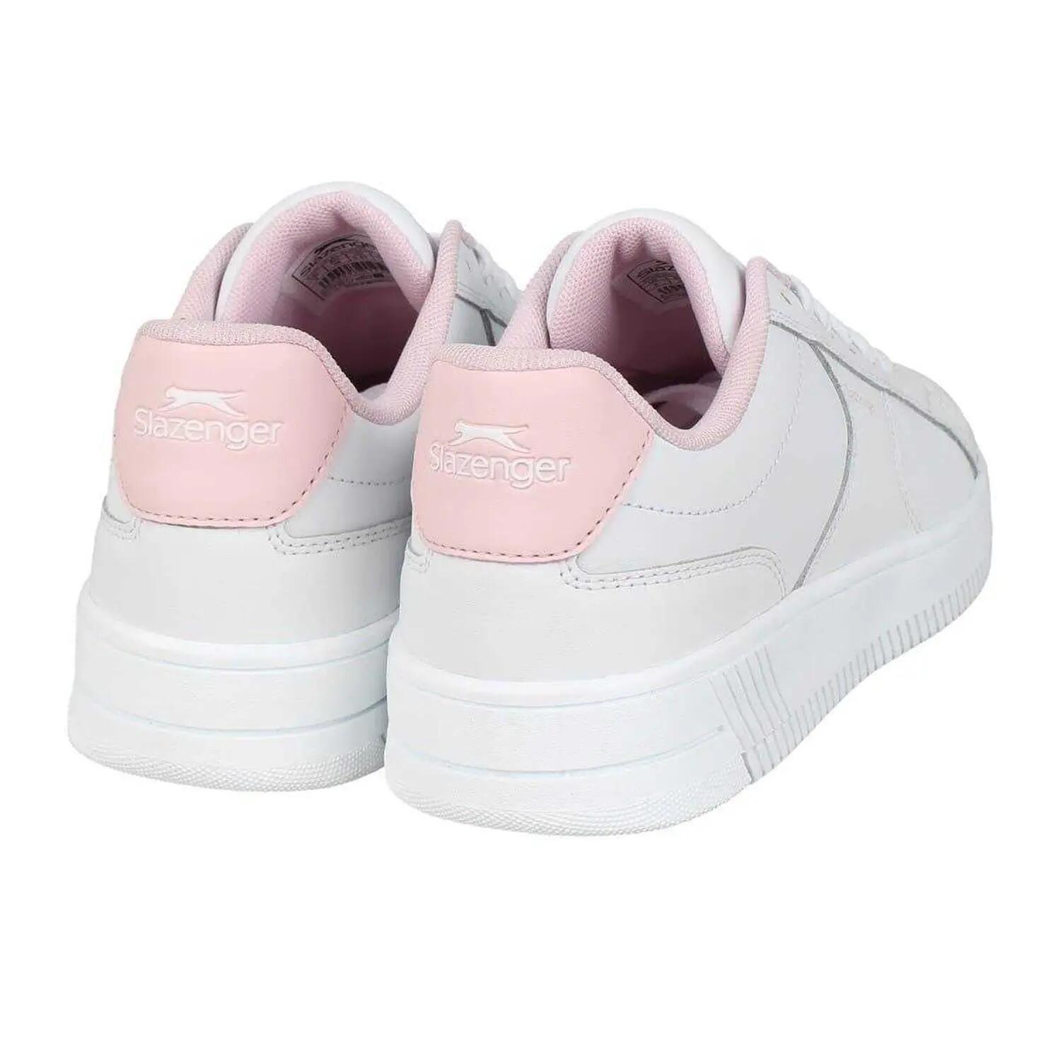 Scarpe Sportive PelleBambini Slazenger Starling Bianco Rosa 2/4