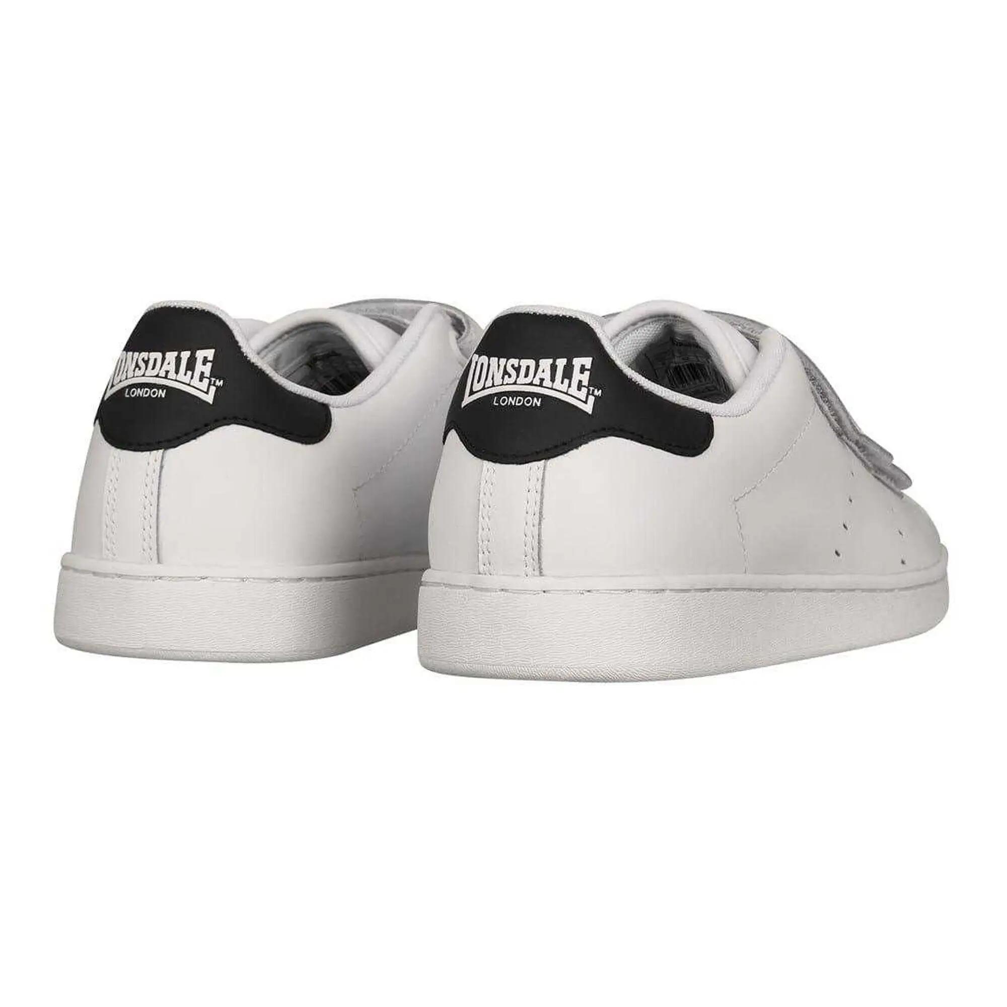 Mens Leyton Triple Strap Flat Trainers (White/Navy) 2/5