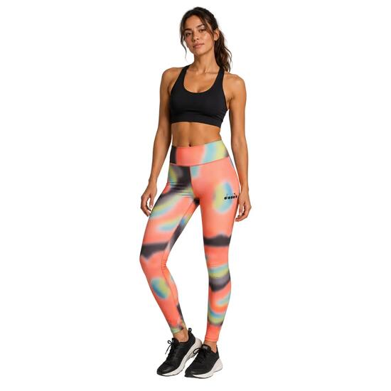 Legging Entraînement Femme (Noir / Corail)