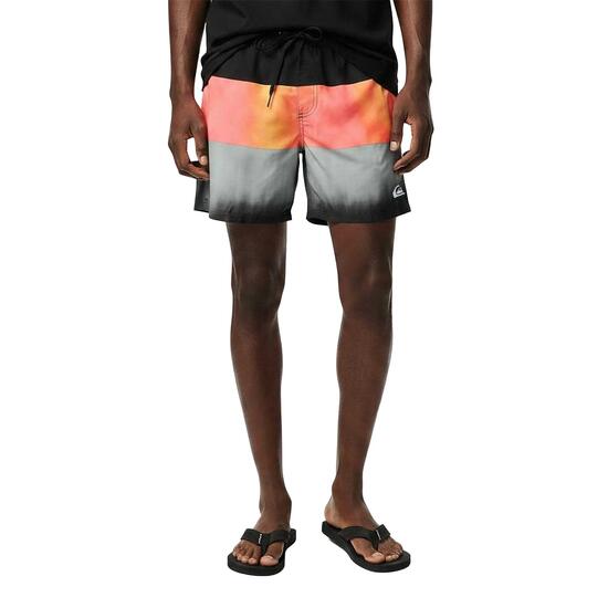 Short De Bain Motif/style Blocs De Couleurs Homme (Rouge / Noir / Gris)