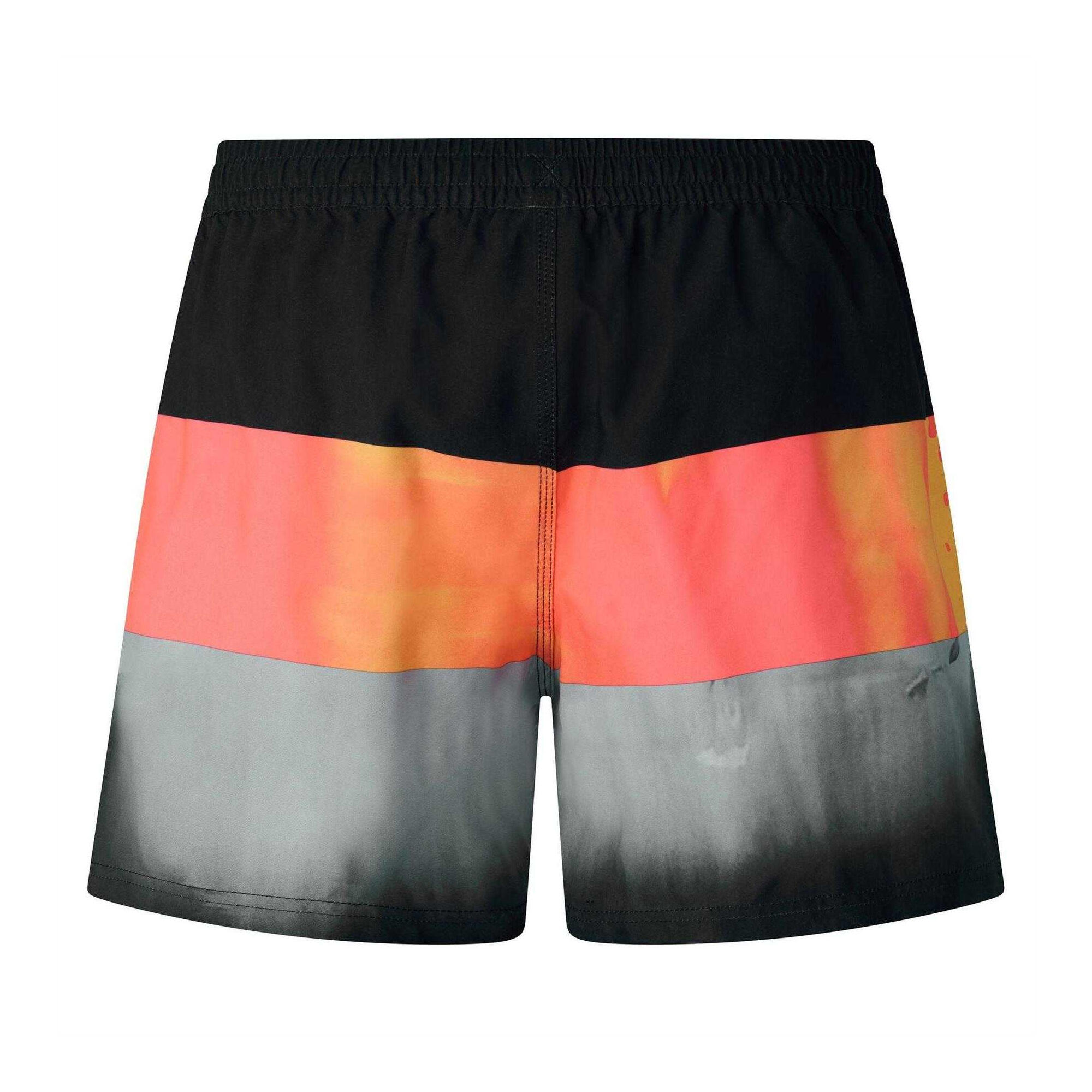 Badeshorts für Herren Rot/Schwarz/Grau 2/4