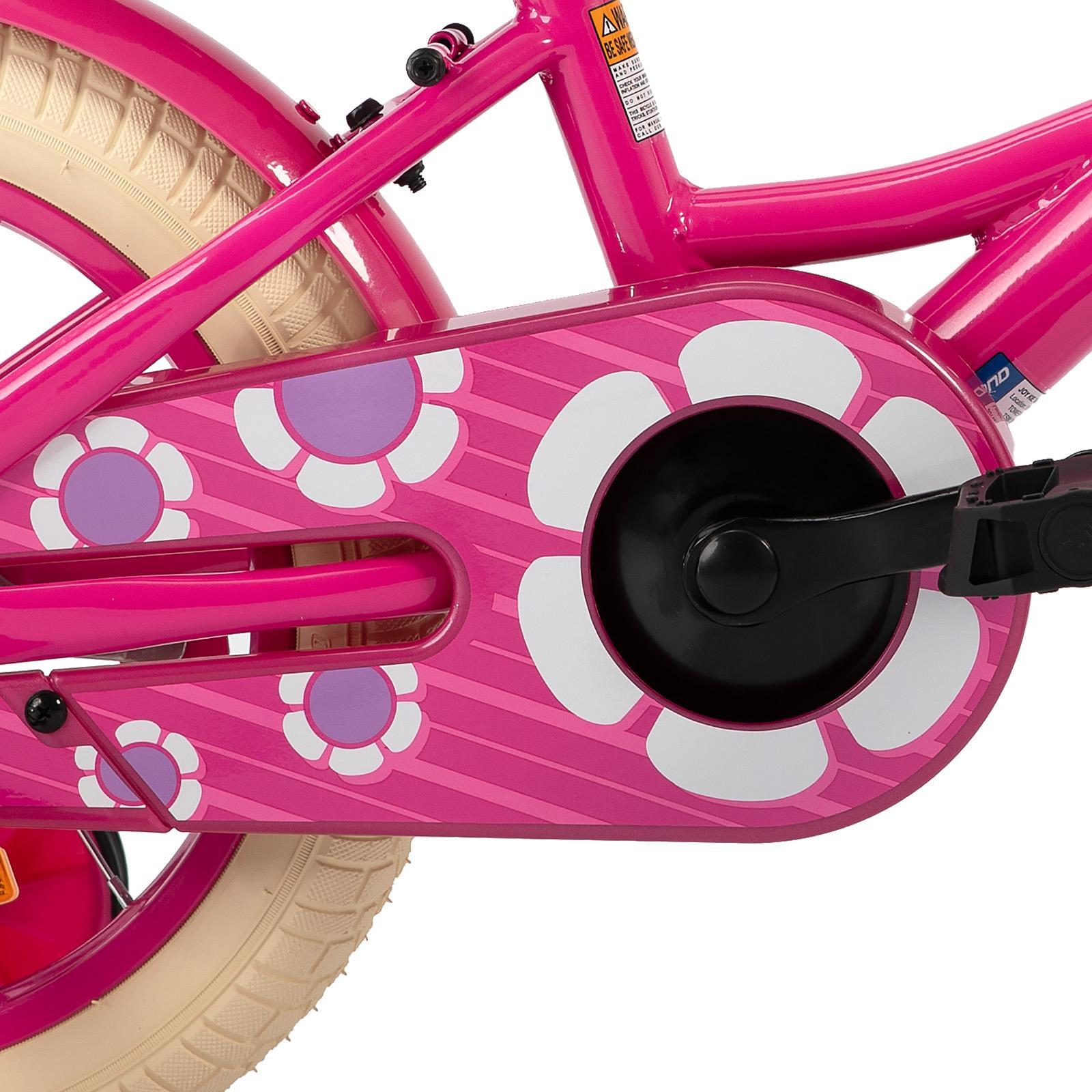 Fille vélo vélo enfant 12/14/16", roulettes, double frein, panier avant 3/6