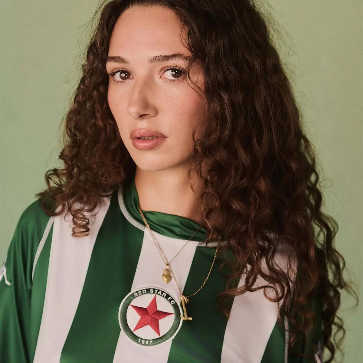 T-shirt da uomo in poliestere riciclato verde da calcio 5/7