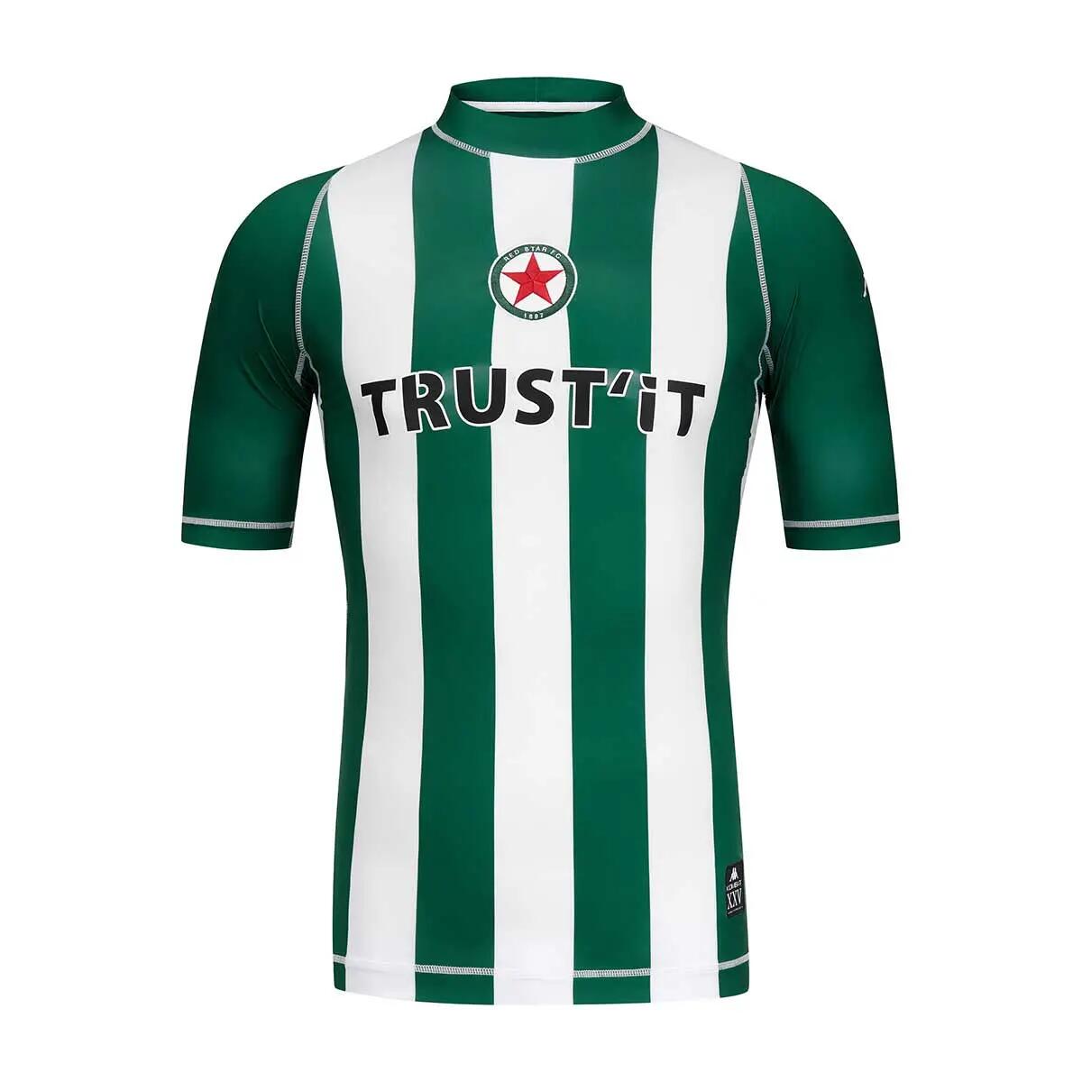 T-shirt da uomo in poliestere riciclato verde da calcio 3/7