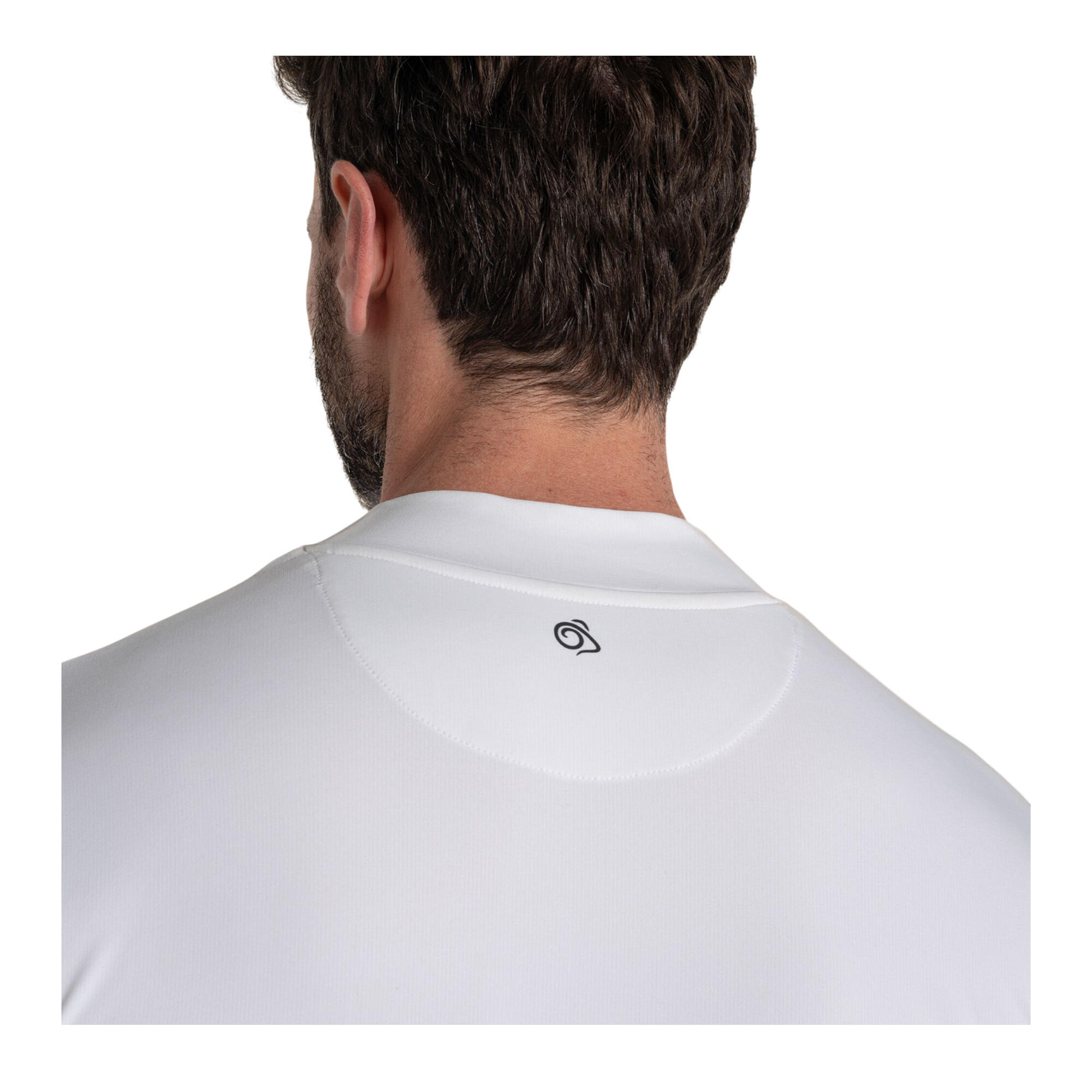 Haut Manches Longues De Golf À Faux Col Homme (Blanc) 4/5