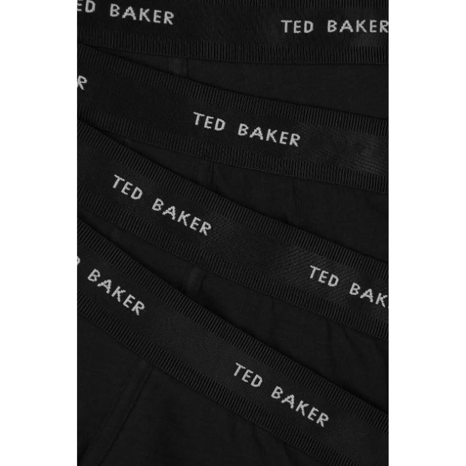 Mens Plain Boxer Shorts (Pack of 4) (Black) 3/3