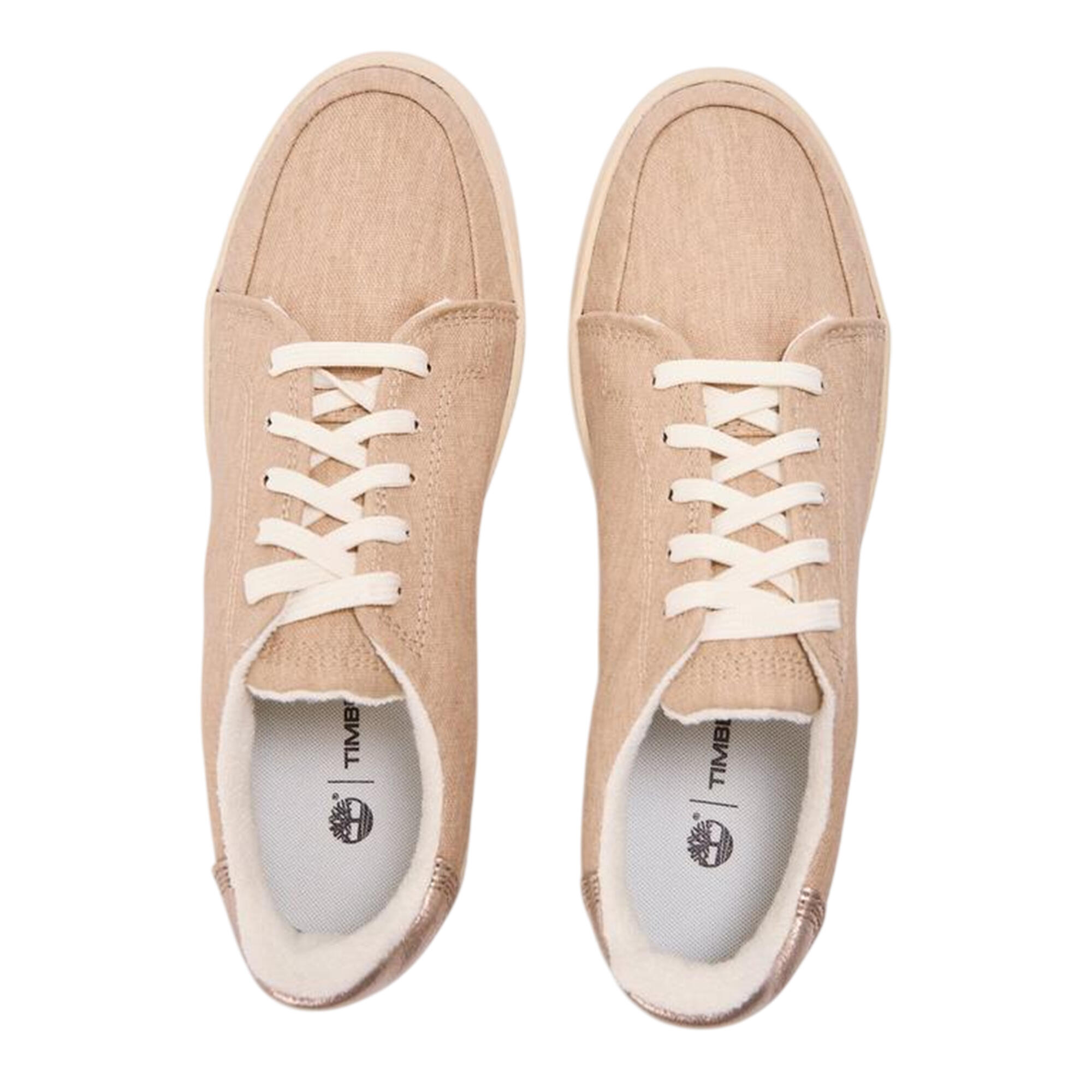 Zapato de Lona Emerson Street Plano para Mujer Beige Claro 3/3