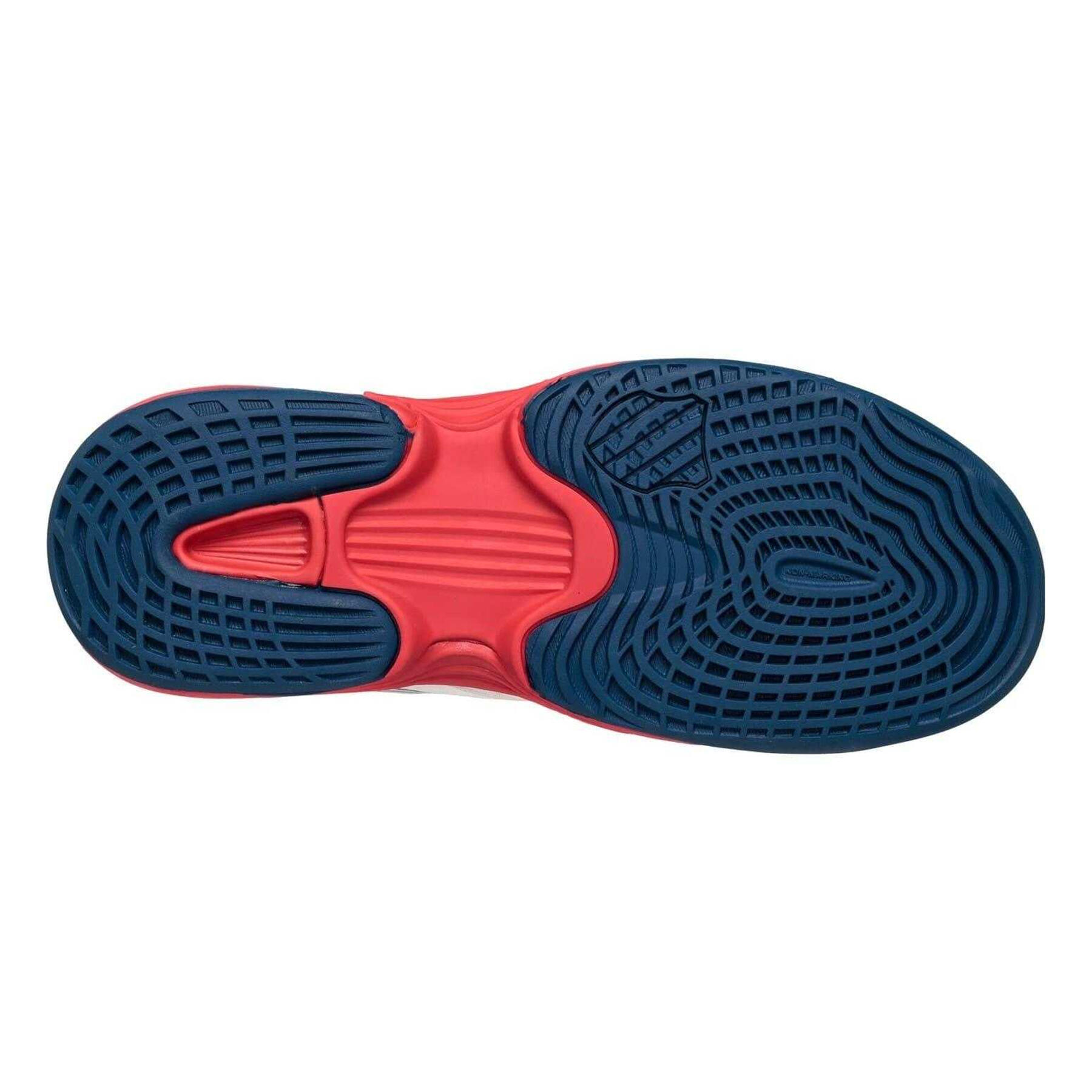Boys Speed Trac Tennis Court Shoes (White/Blue) 4/4