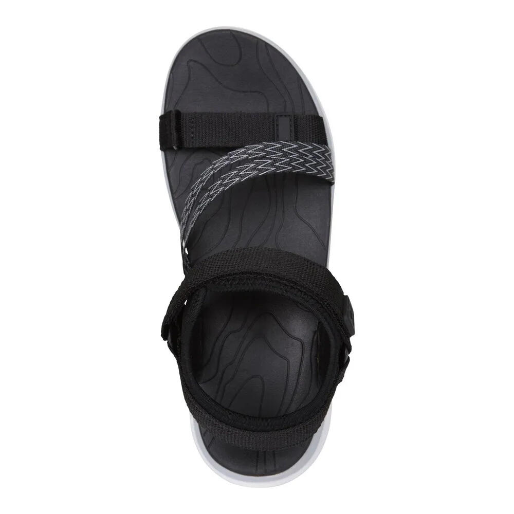 Sandales À Scratch Motif/style Zigzag MARINA COMFORT Femme (Noir Zig-zag) 4/4
