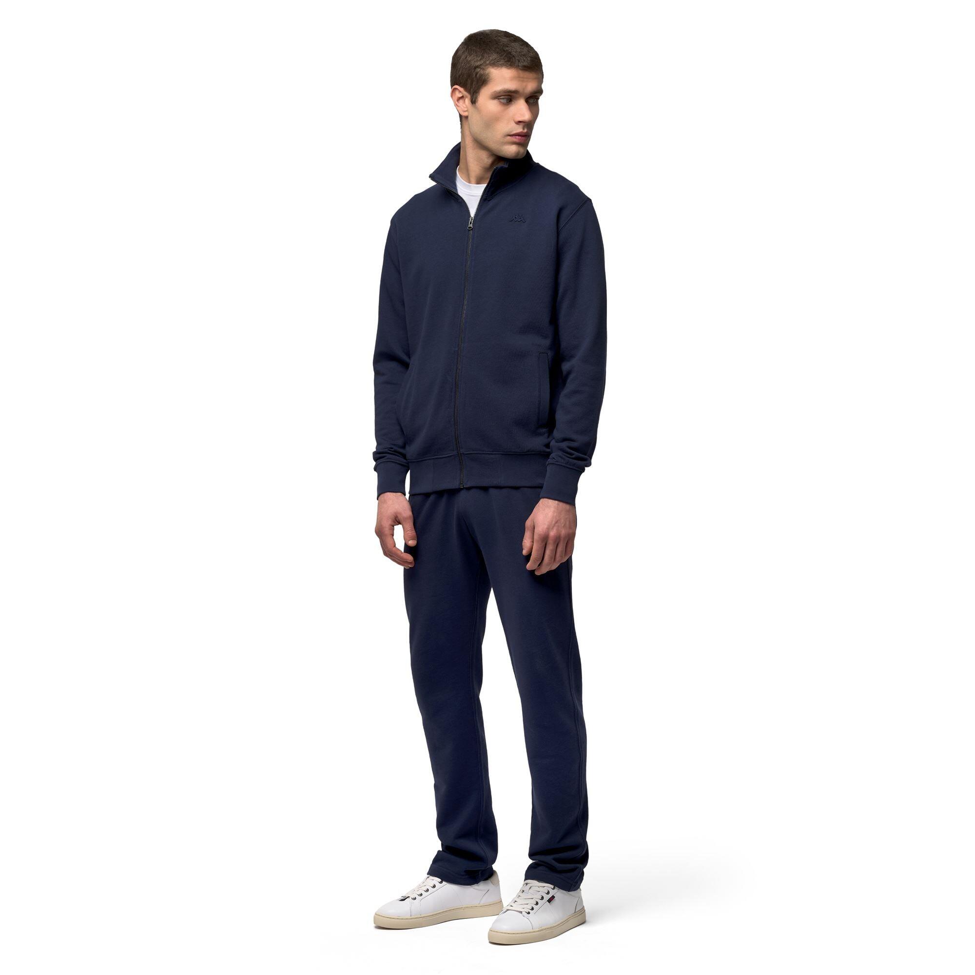 Felpa con zip da uomo in cotone blu da lifestyle 6/6