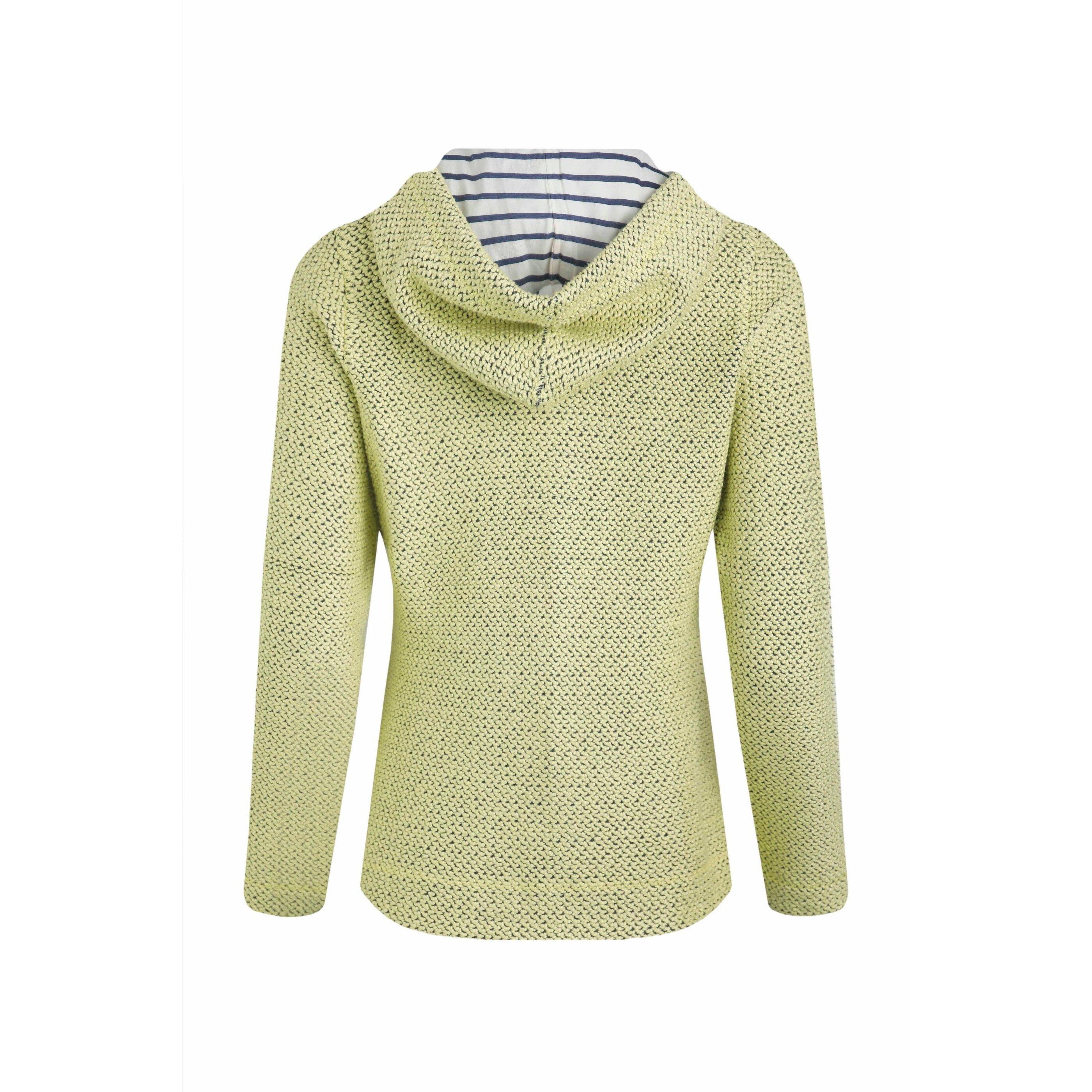 Felpa Con Cappuccio E Zip Intera Donna Weird Fish Chicoa Sedano 3/4