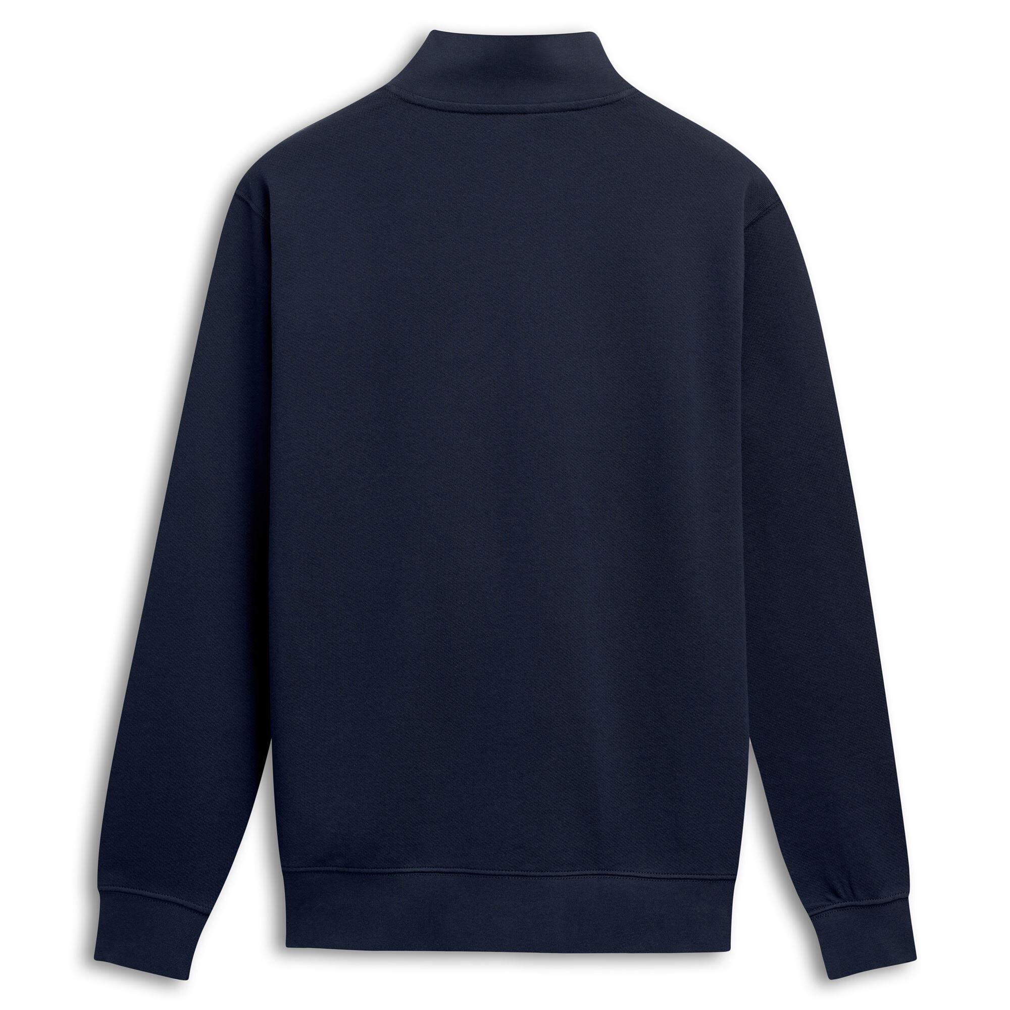 Felpa con zip da uomo in cotone blu da lifestyle 3/6