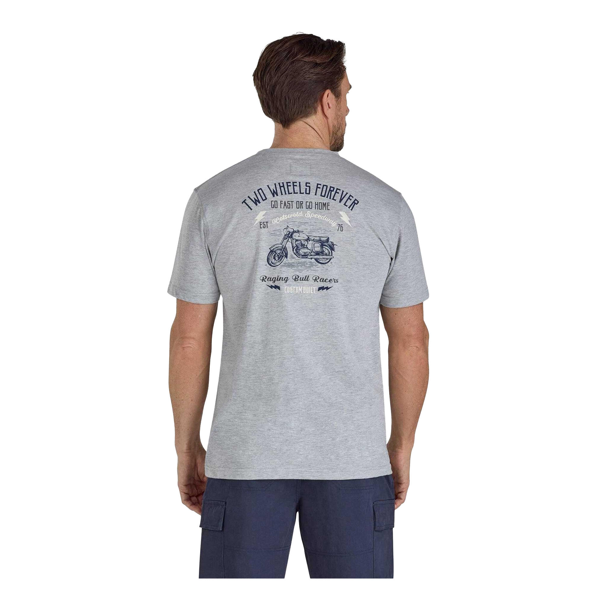 Mens Go Fast Or Go Home TShirt (Grey Marl) 3/4