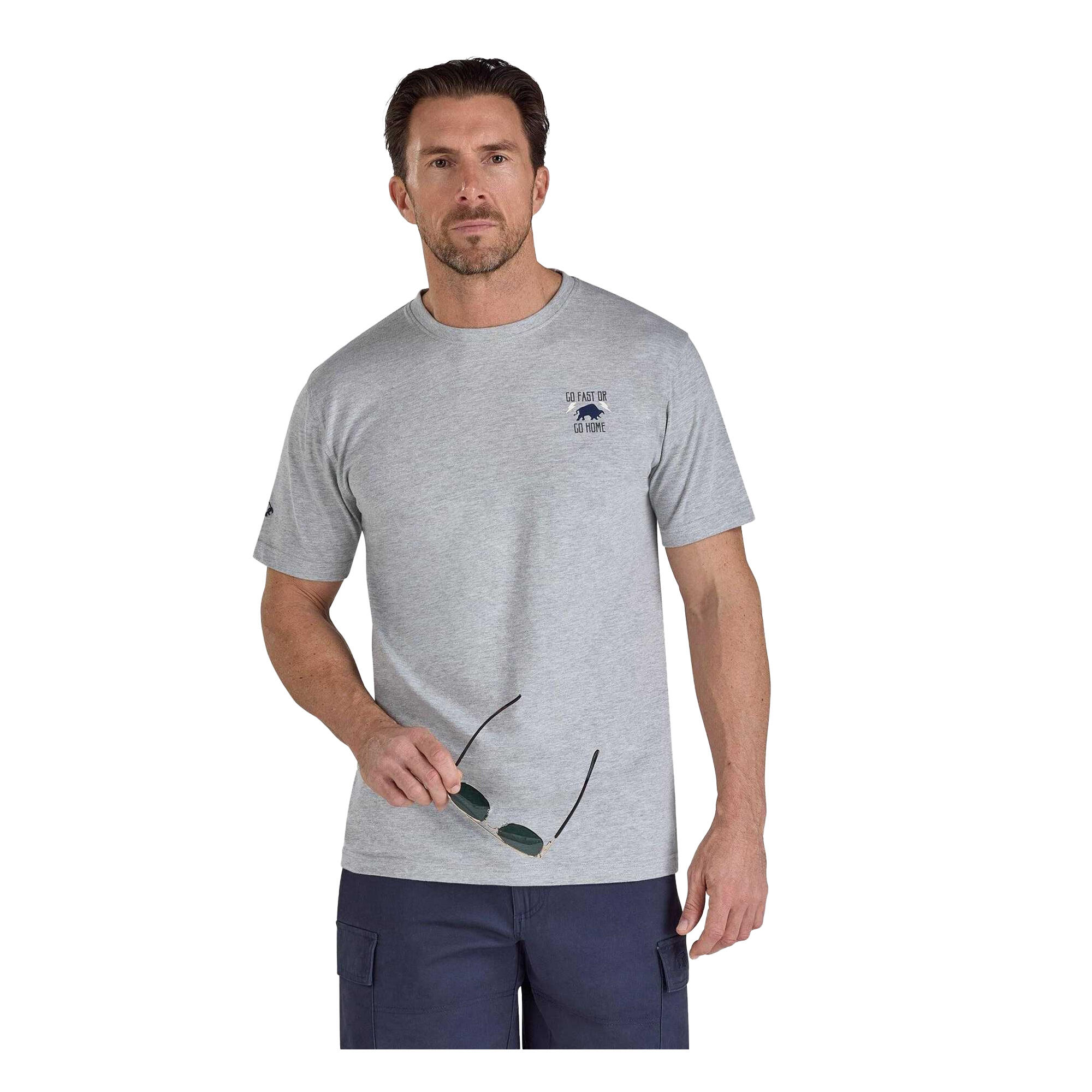 Mens Go Fast Or Go Home TShirt (Grey Marl) 2/4
