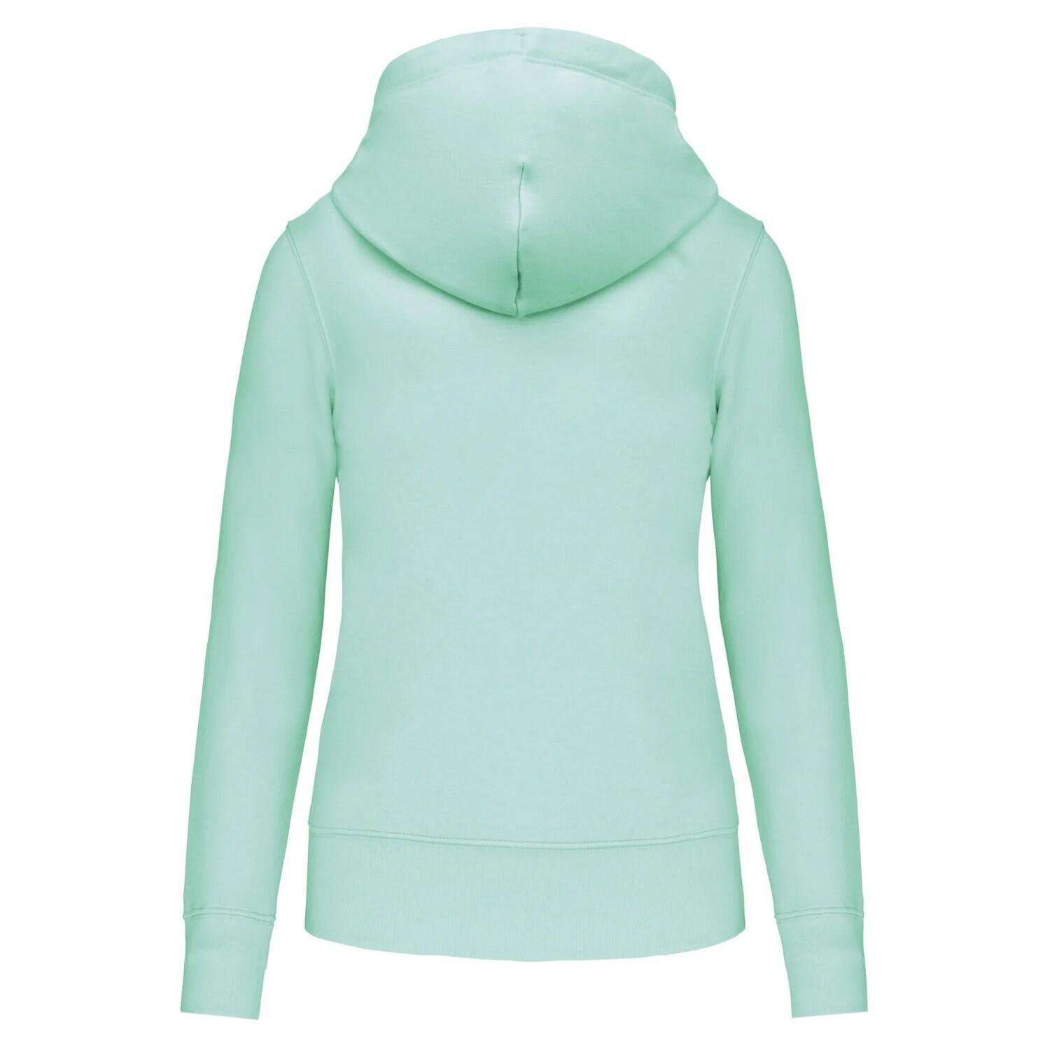 Kapuzenpullover für Damen Eis Minze 2/3