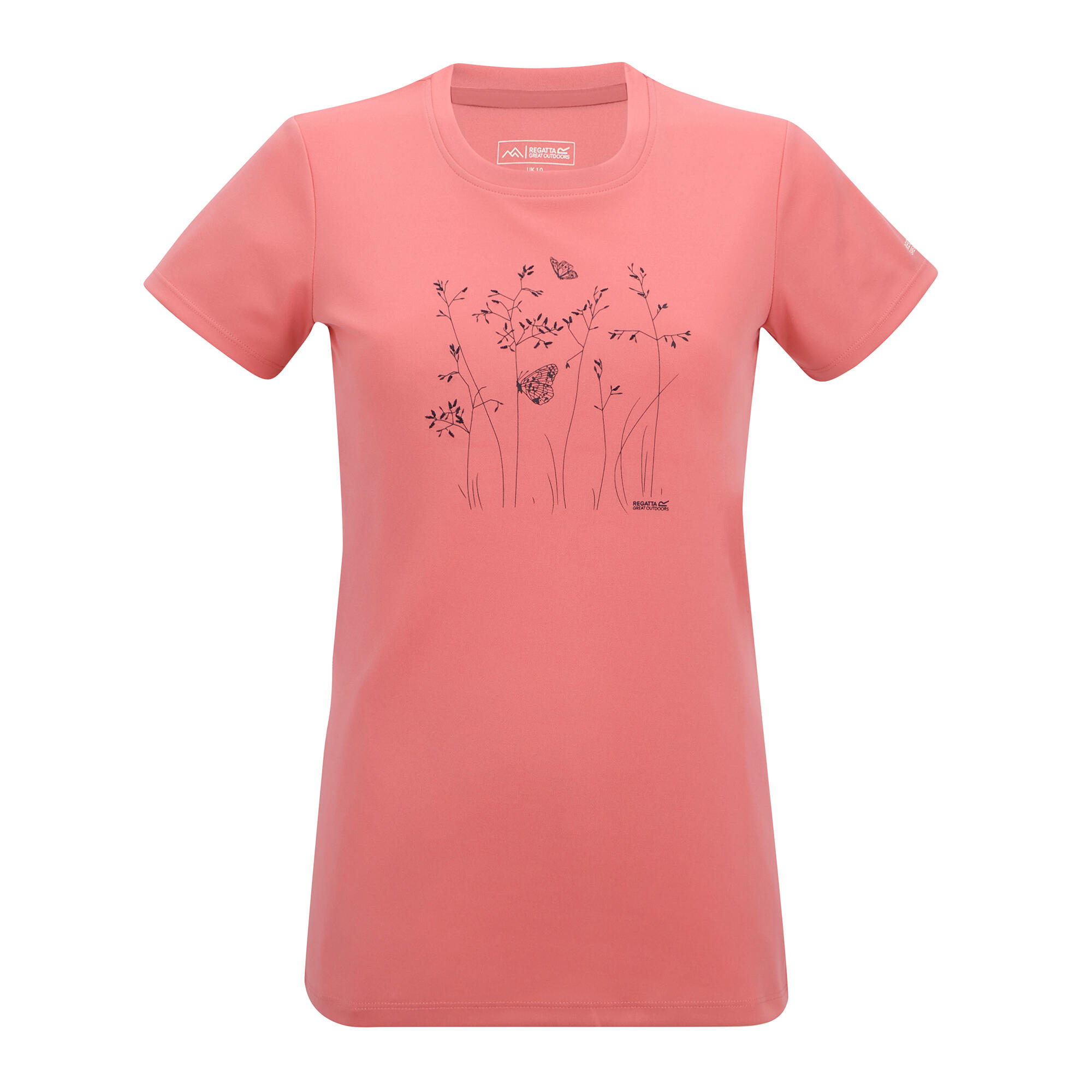 Dames Fingal Wild Gras TShirt (Perzik Roze) 2/6