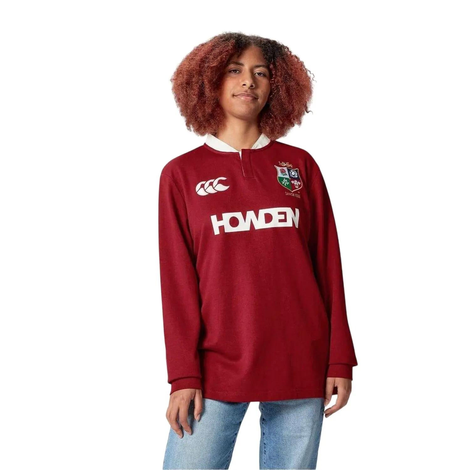 Haut De Rugby Manches Longues Adulte (Rouge Écarlate) 1/3