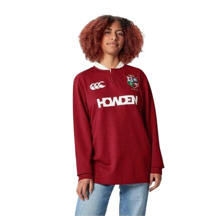 Haut De Rugby Manches Longues Adulte (Rouge Écarlate)