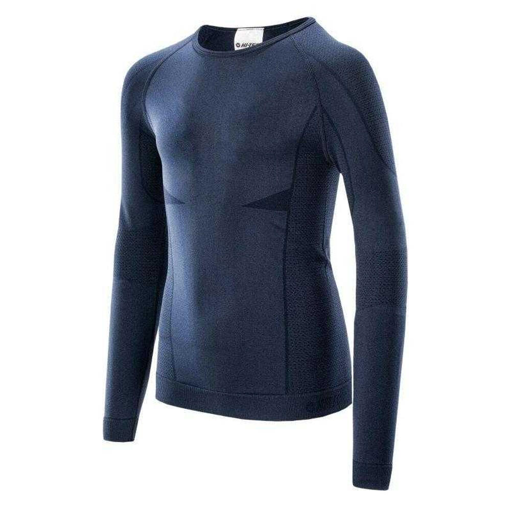 Maglietta Termoattivo Manica Lunga Bambini Hi-Tec Hikro Blu Navy 3/3