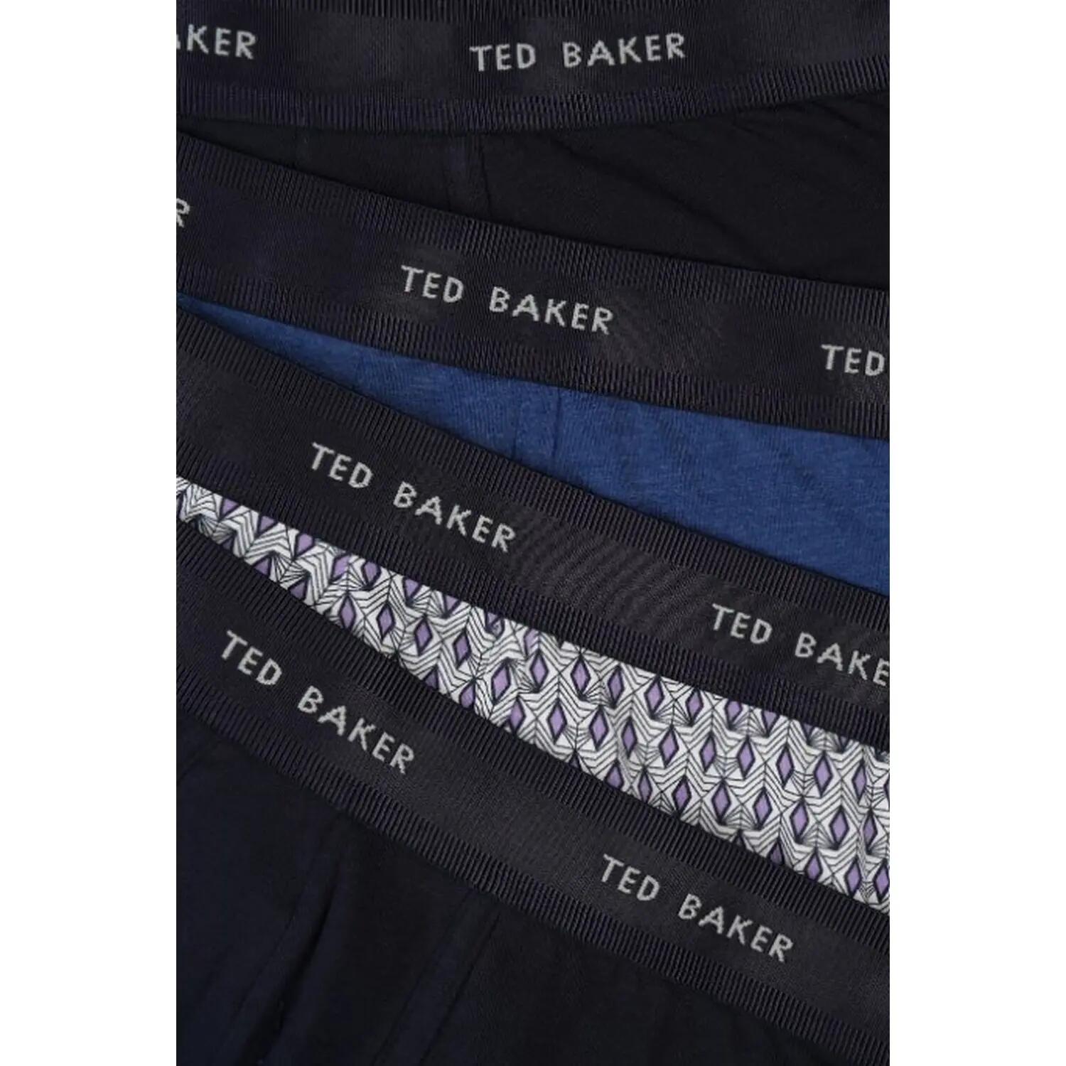 Lot De 4 Boxers Motif/style Uni Homme (Bleu Marine / Multicolore) 3/3