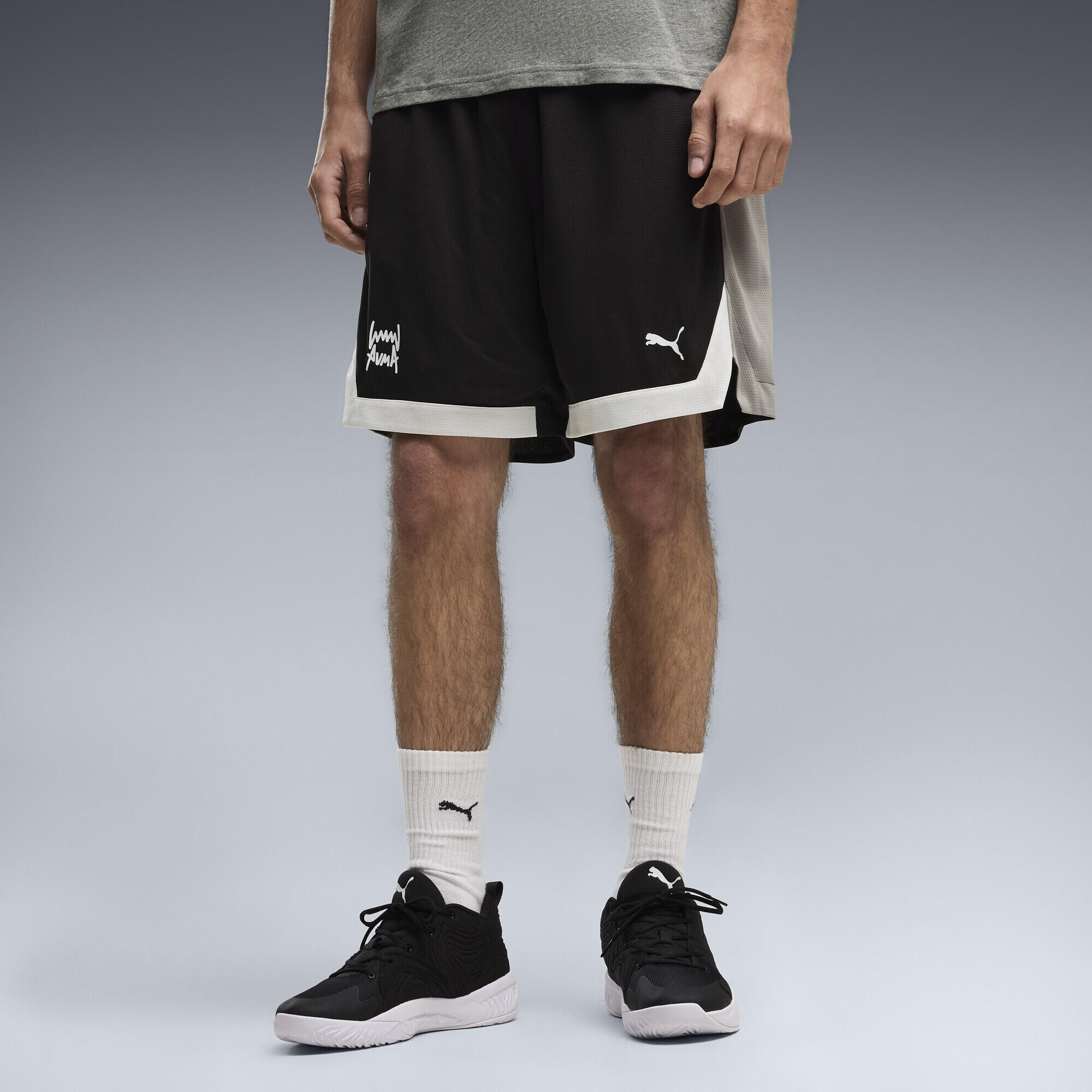 Shorts da basket in mesh Fundamentals 8" da uomo PUMA 4/5